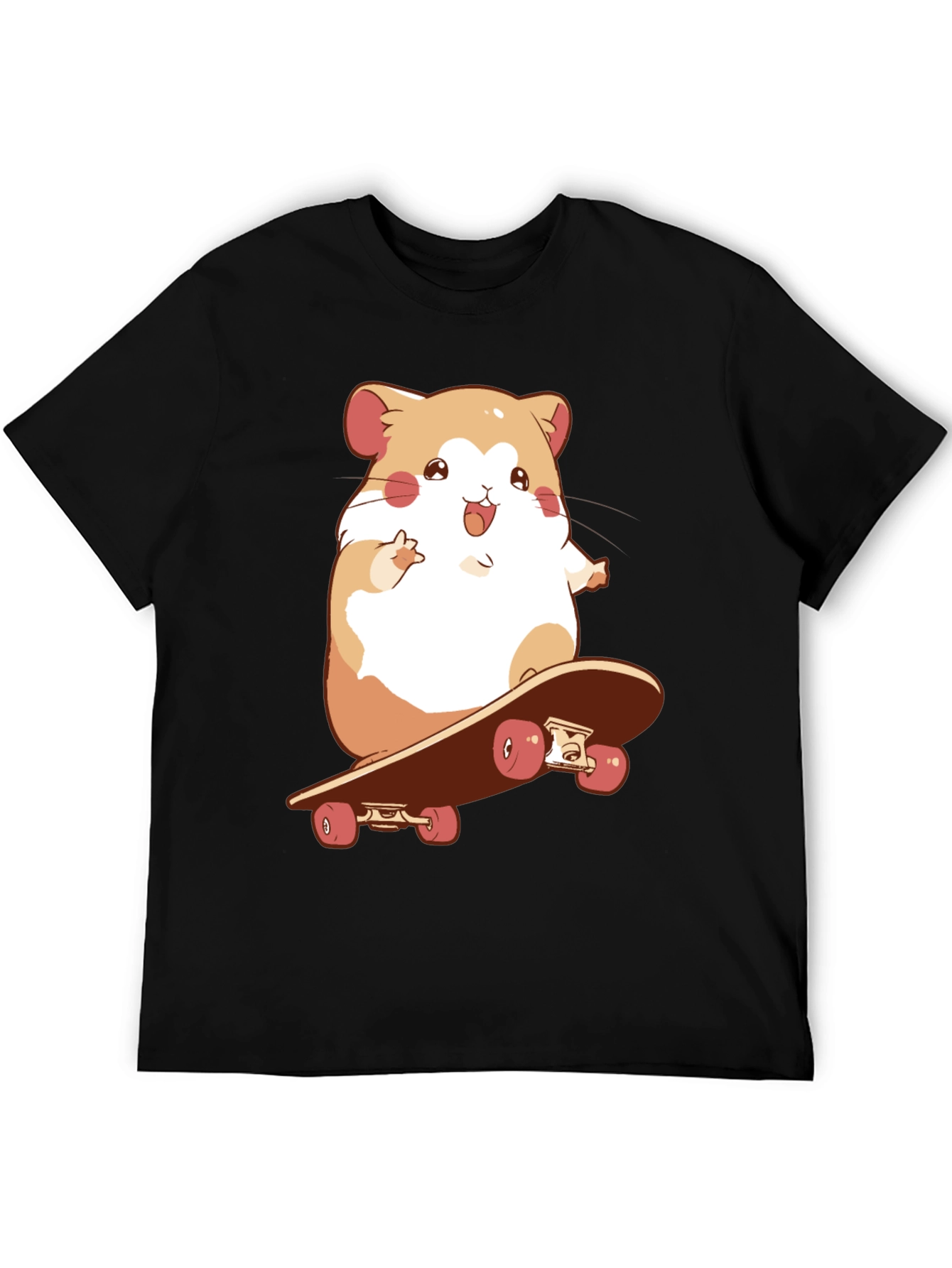 Hamster Skateboard Graphic Tee - Fun & Unique