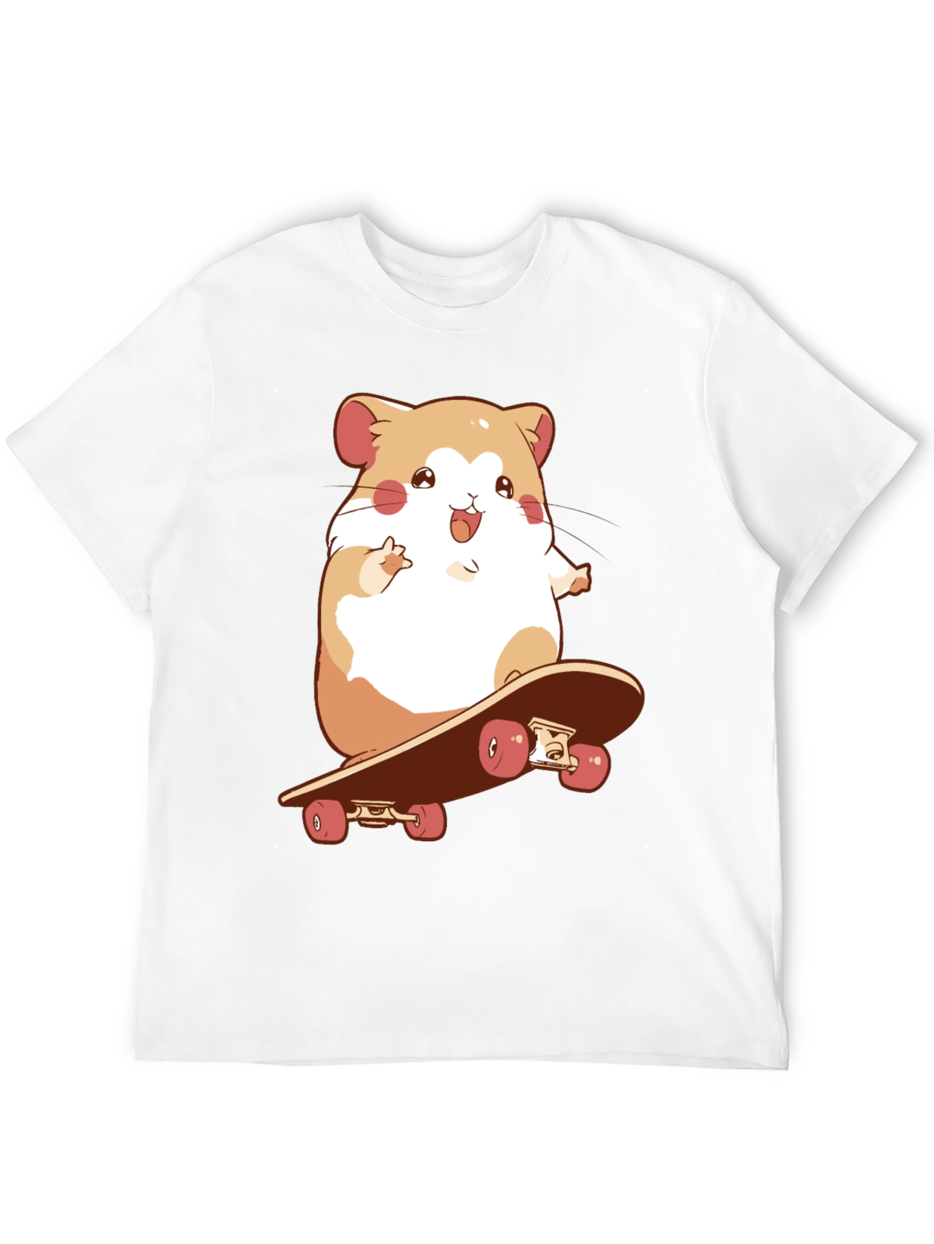 Hamster Skateboard Graphic Tee - Fun & Unique
