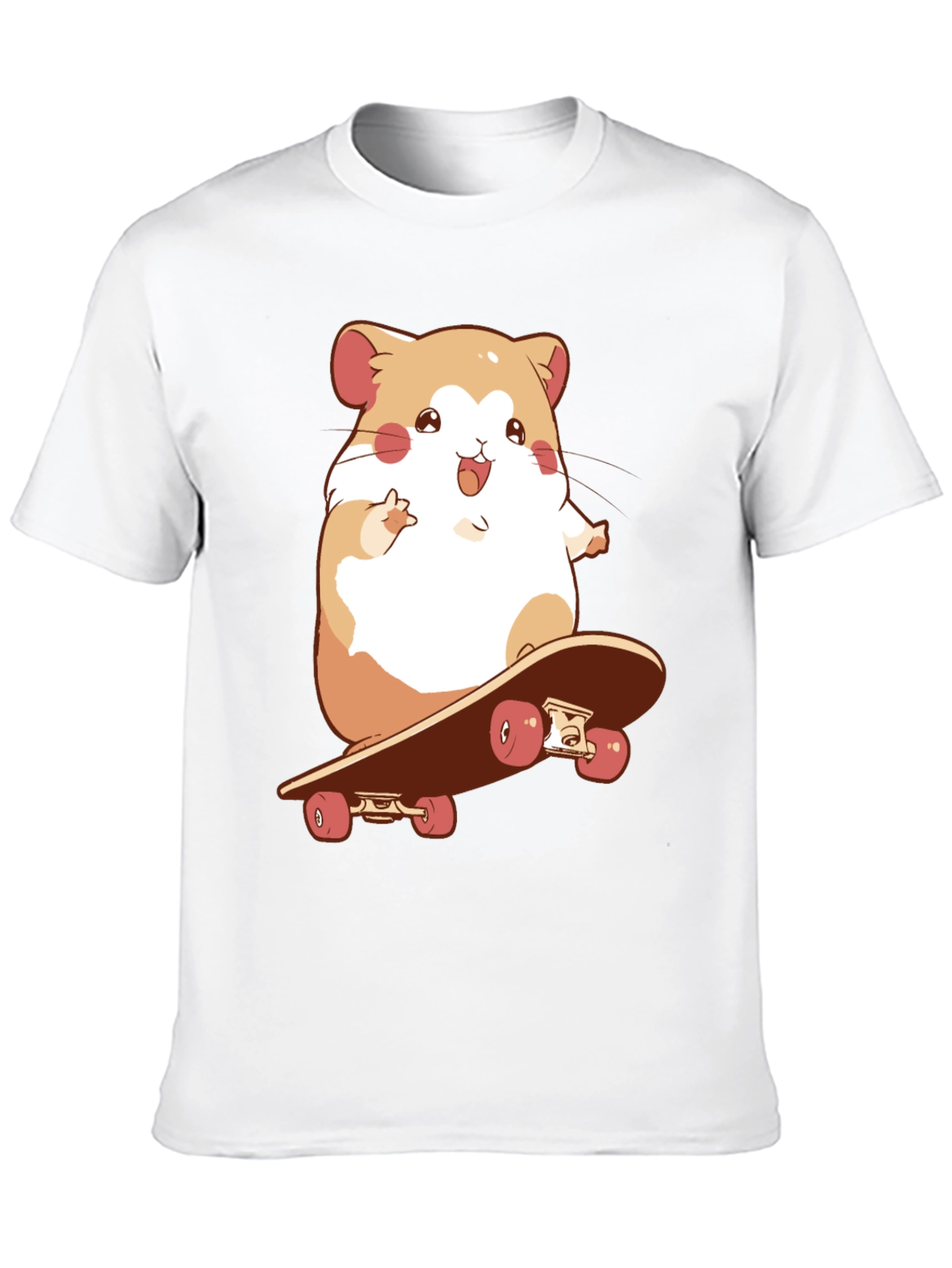 Hamster Skateboard Graphic Tee - Fun & Unique