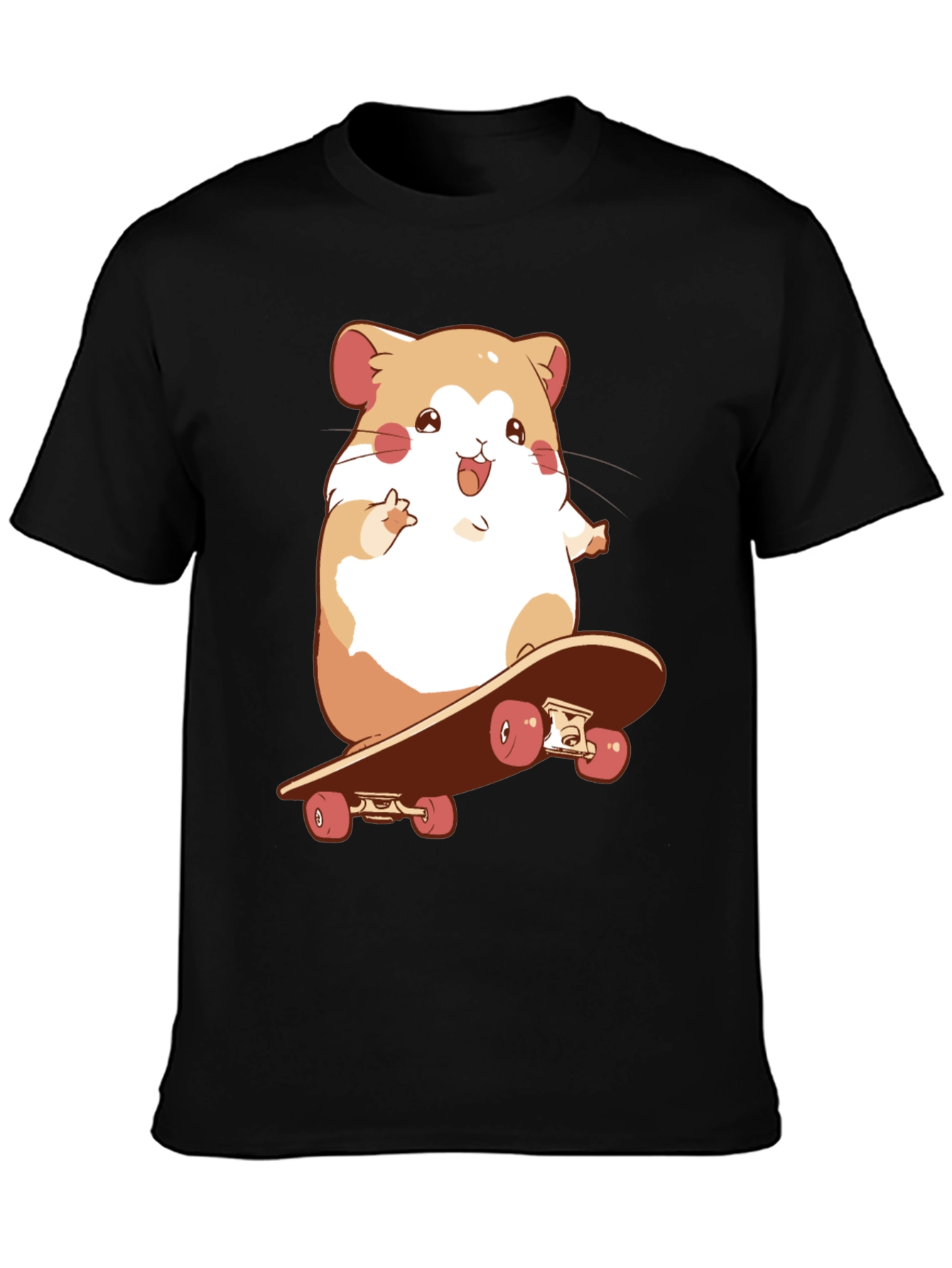 Hamster Skateboard Graphic Tee - Fun & Unique
