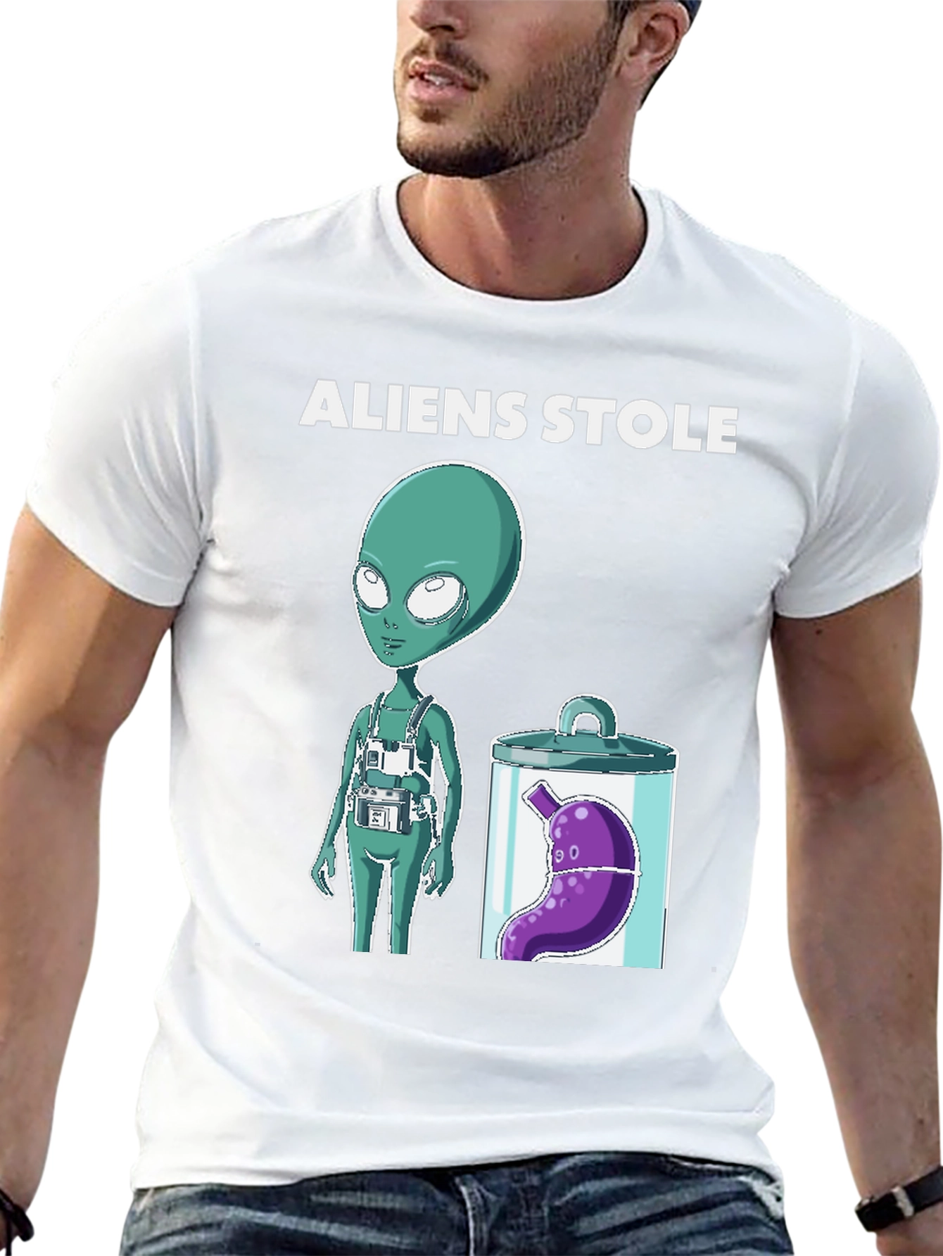 Aliens Stole My Stomach T-Shirt