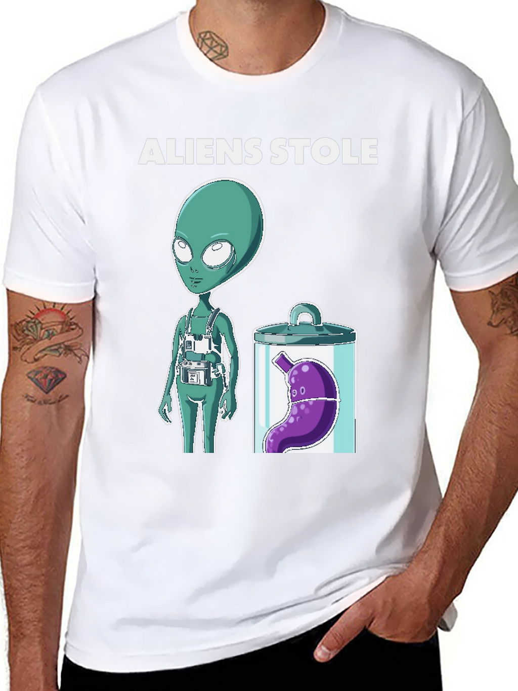 Aliens Stole My Stomach T-Shirt