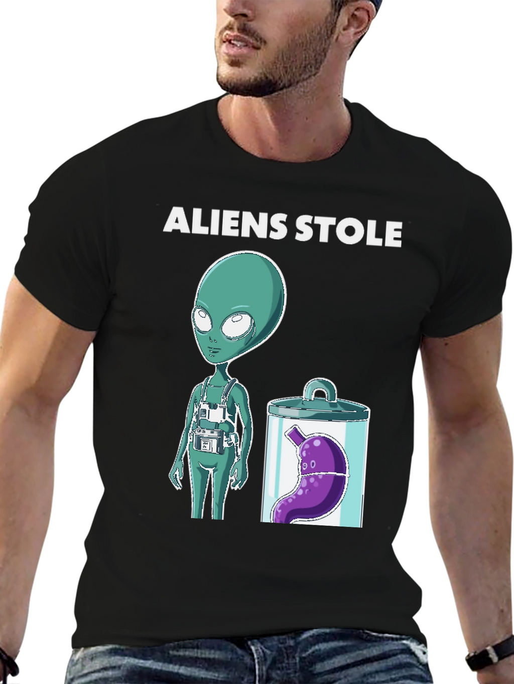 Aliens Stole My Stomach T-Shirt