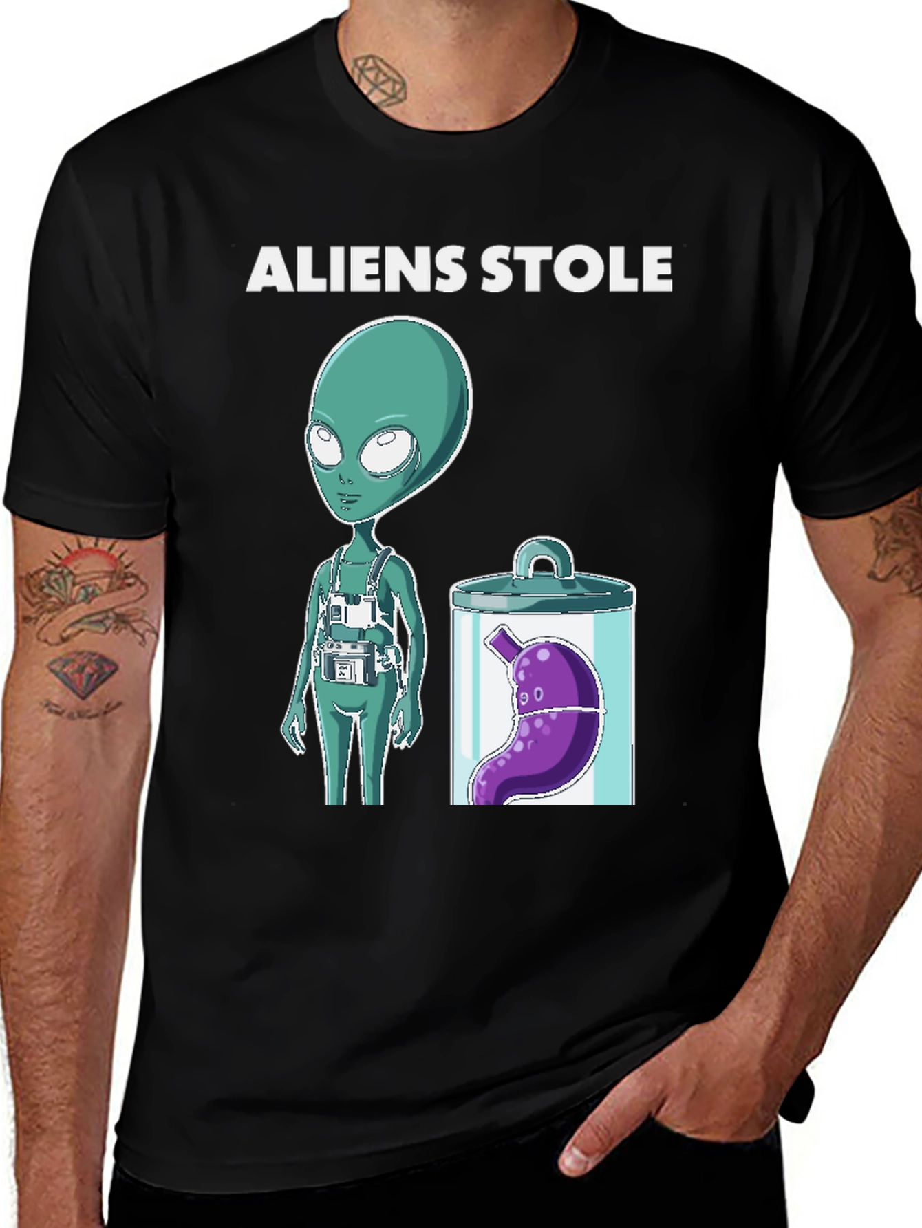Aliens Stole My Stomach T-Shirt