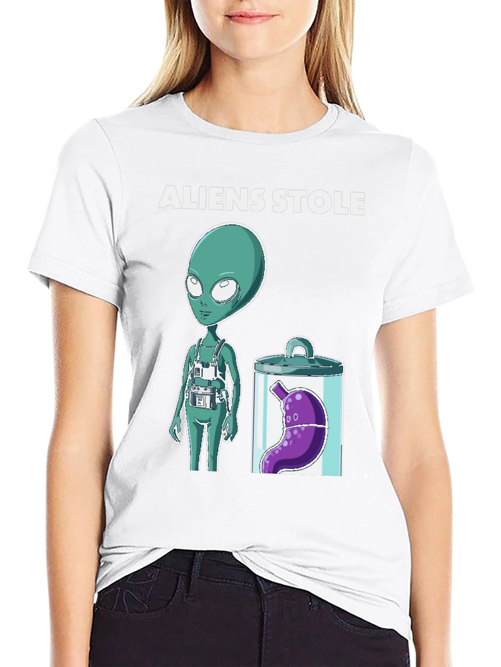 Aliens Stole My Stomach T-Shirt
