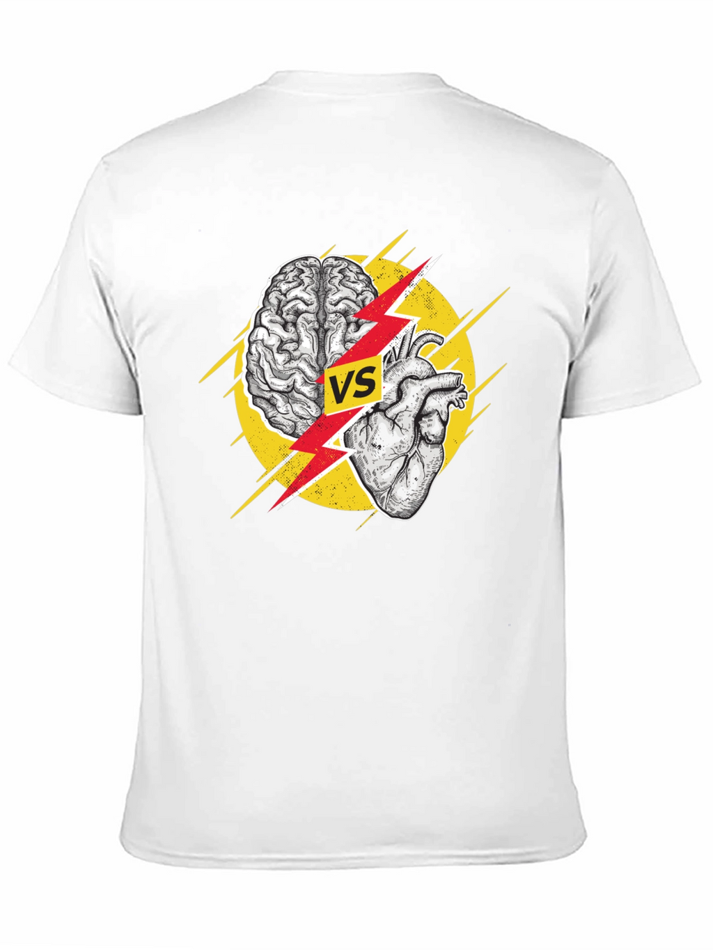 Brain vs Heart Black T-Shirt