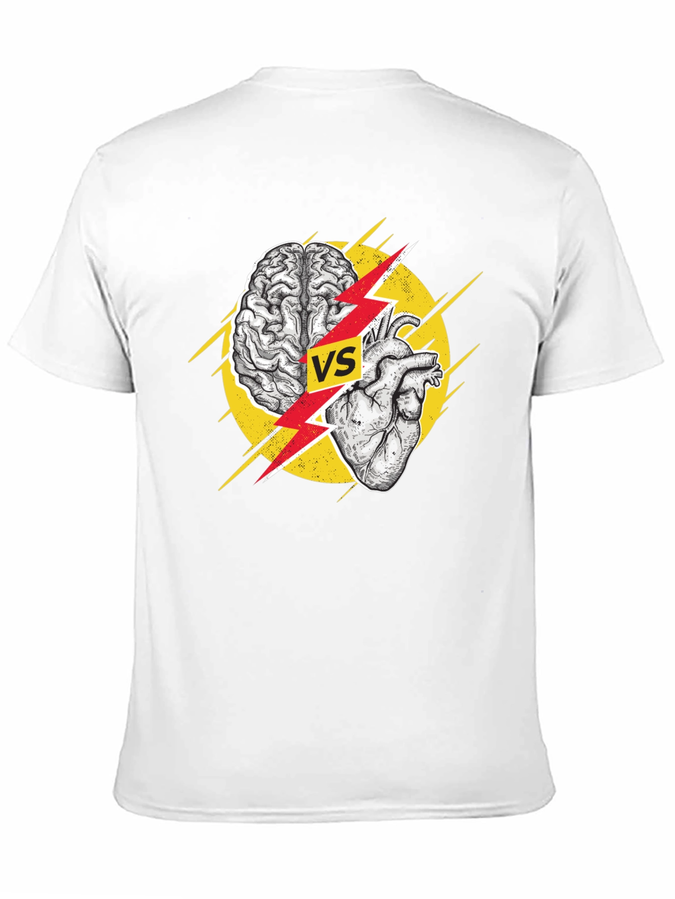 Brain vs Heart Black T-Shirt