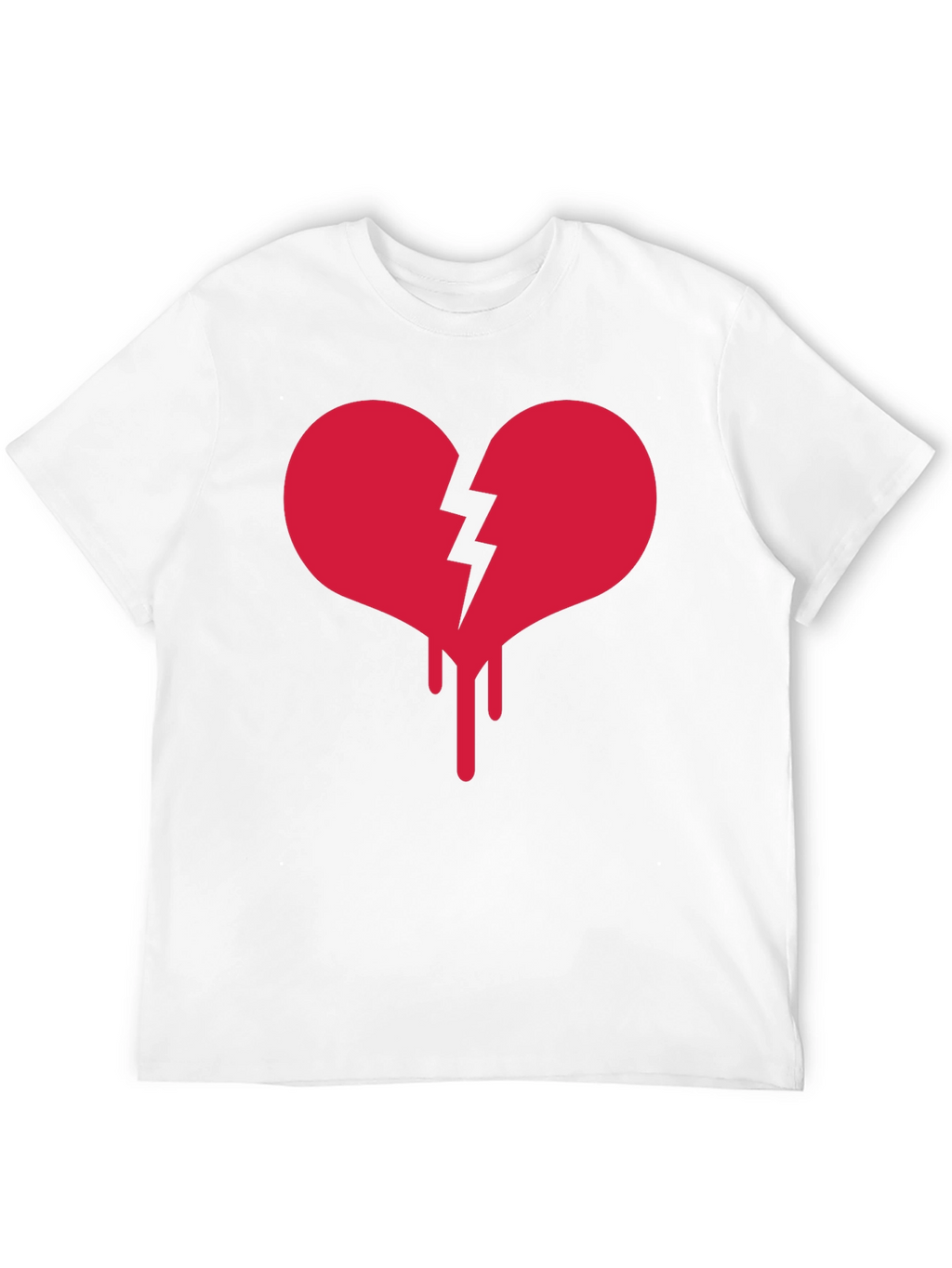 Broken Heart Drip Graphic Tee - Black