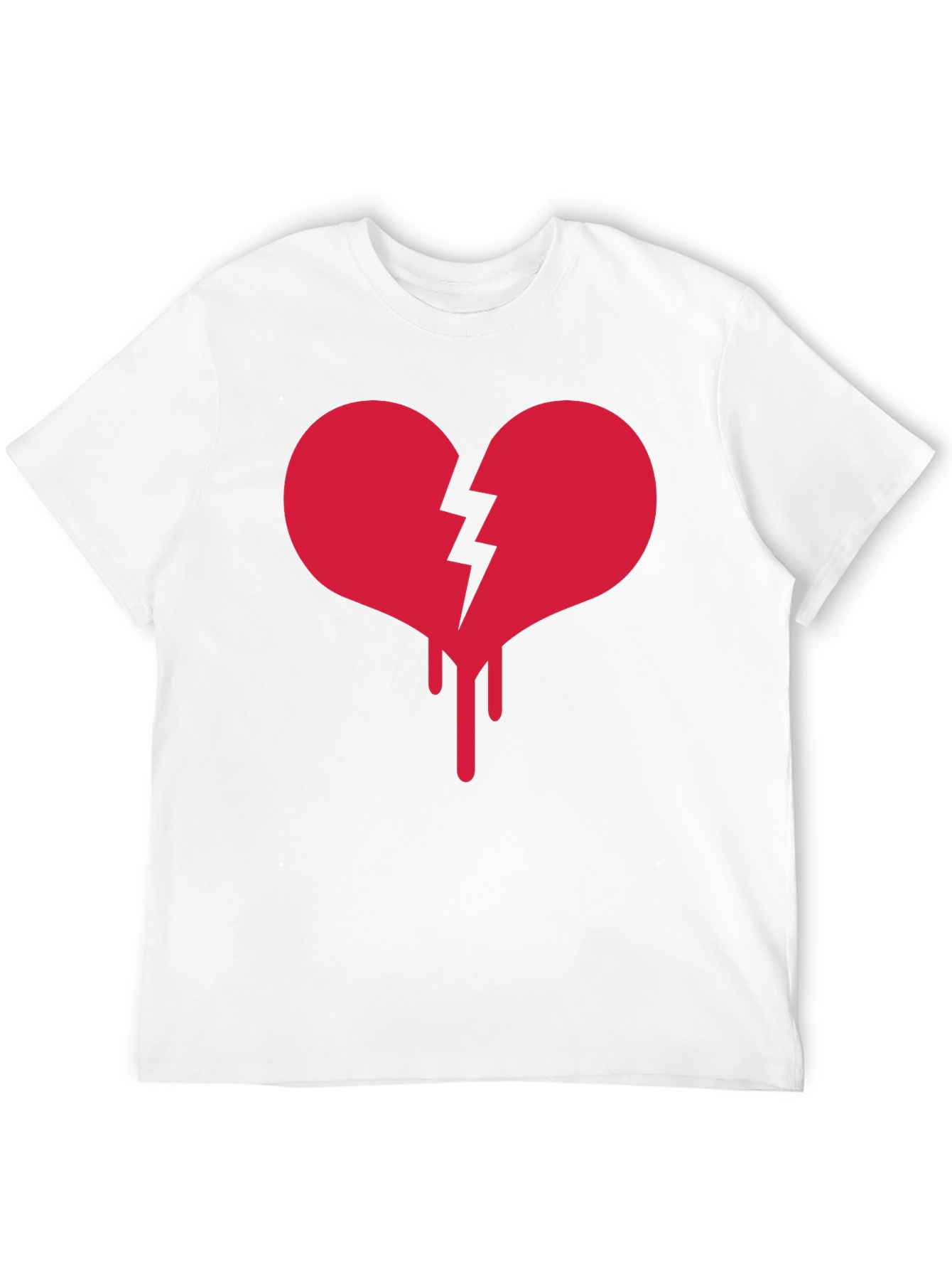 Broken Heart Drip Graphic Tee - Black