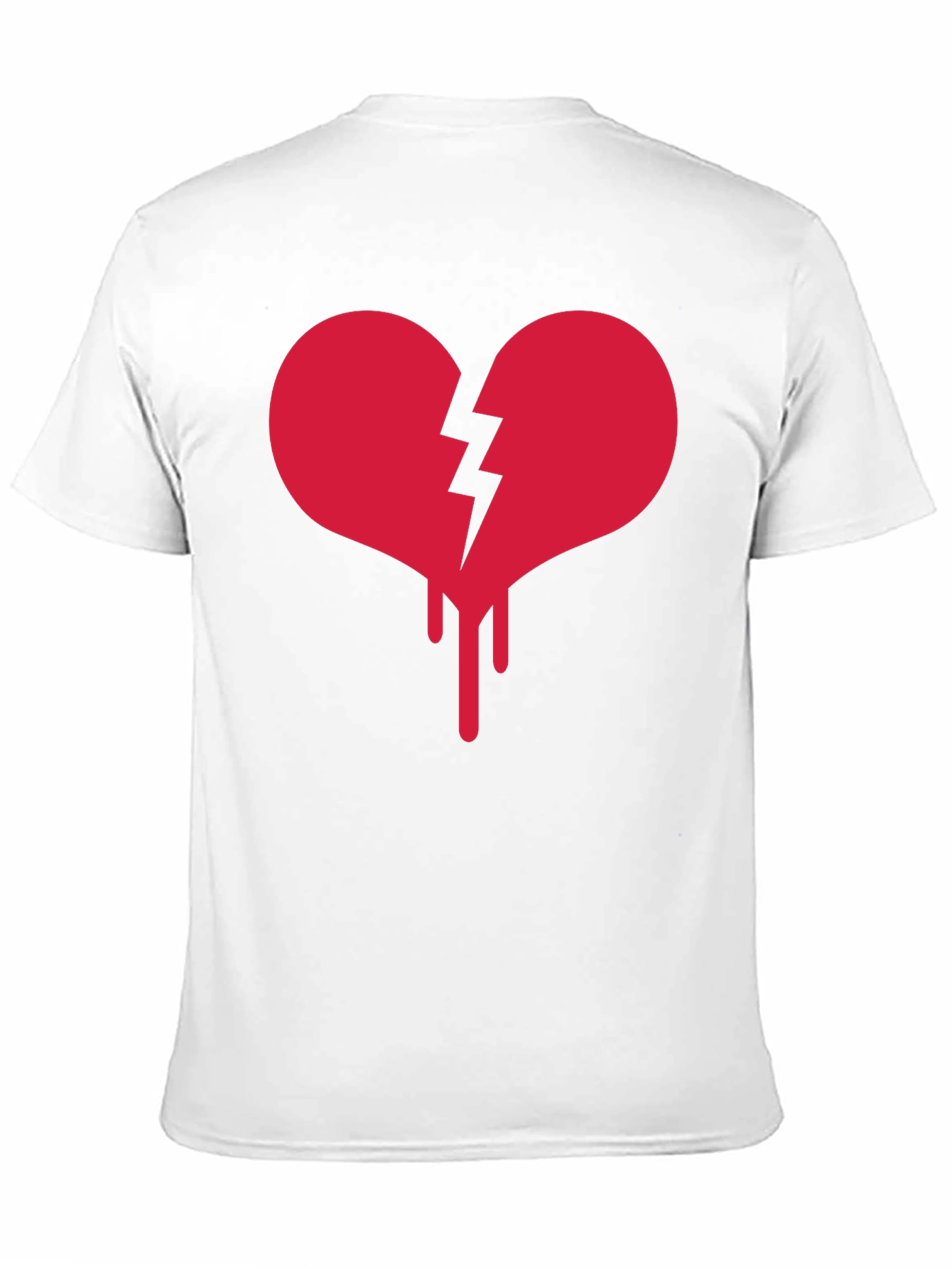 Broken Heart Drip Graphic Tee - Black