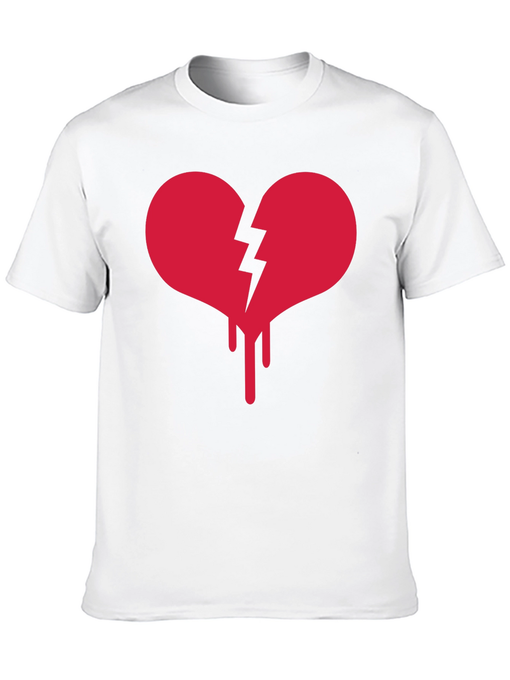 Broken Heart Drip Graphic Tee - Black