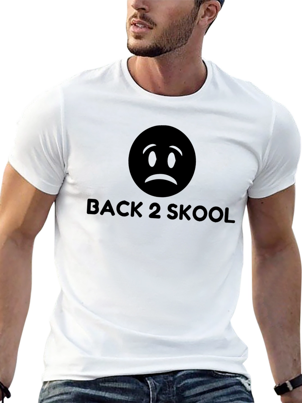Back 2 Skool Sad Face T-Shirt