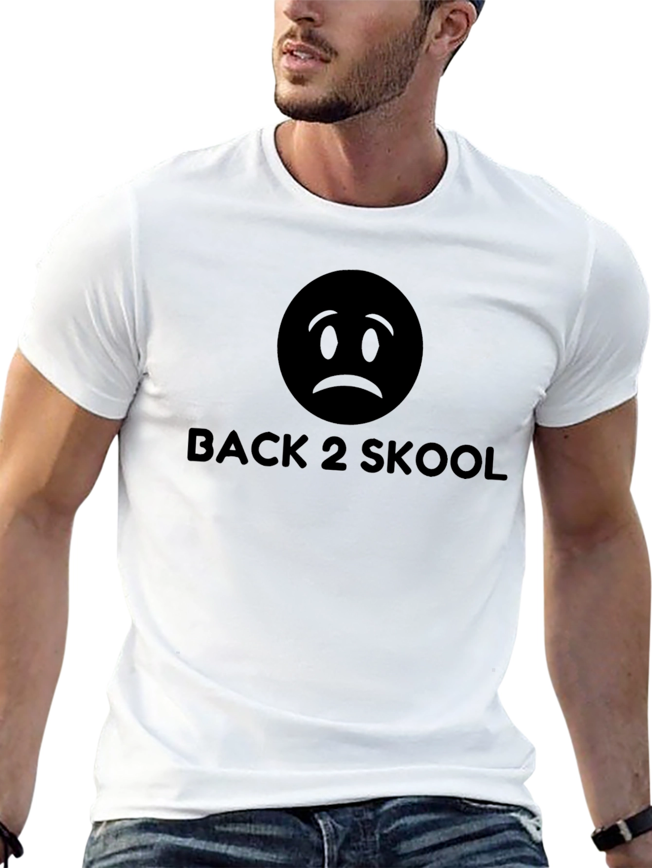 Back 2 Skool Sad Face T-Shirt