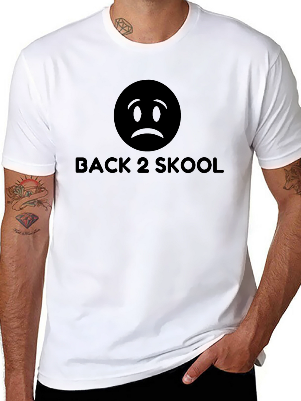 Back 2 Skool Sad Face T-Shirt