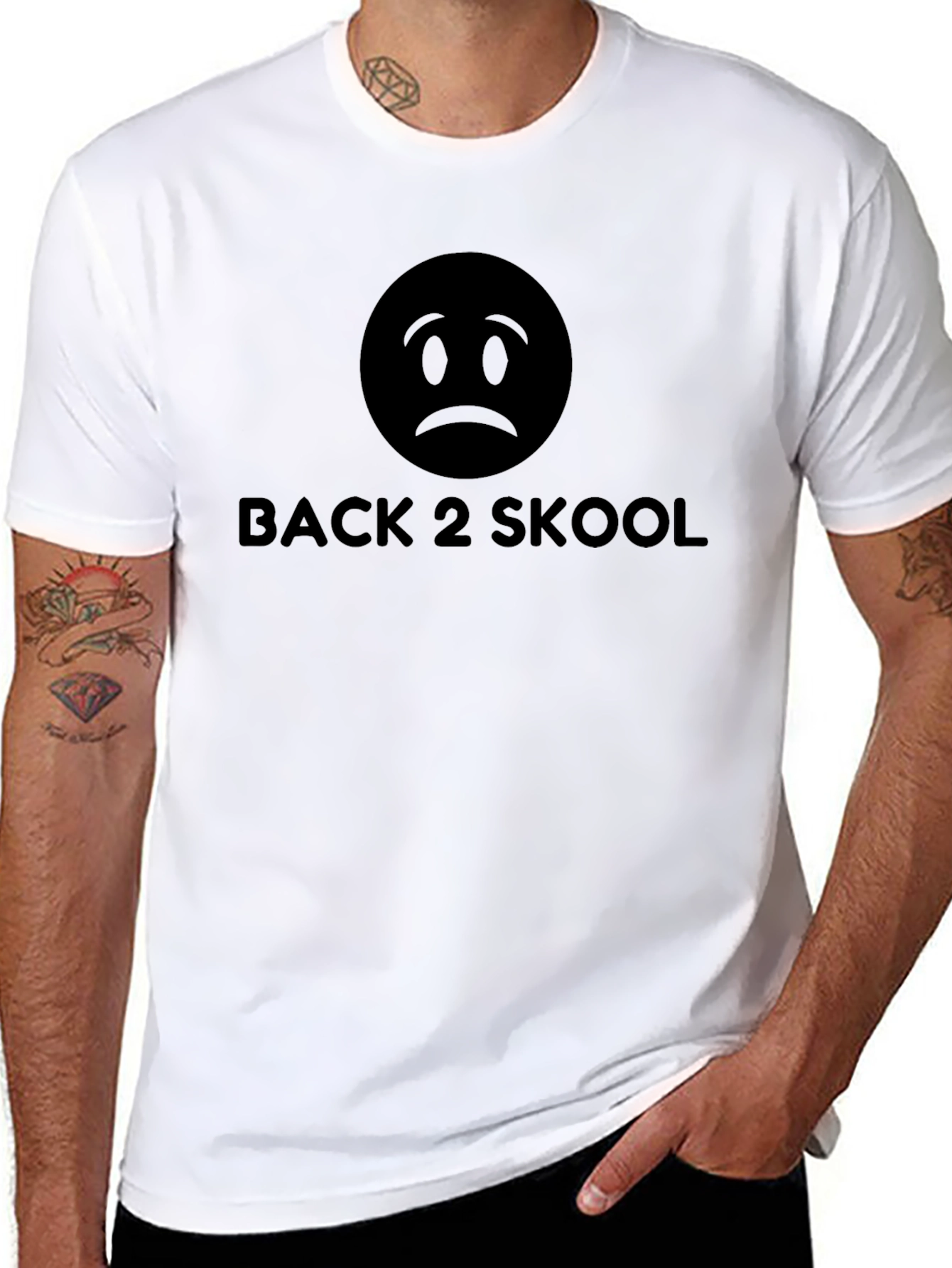 Back 2 Skool Sad Face T-Shirt