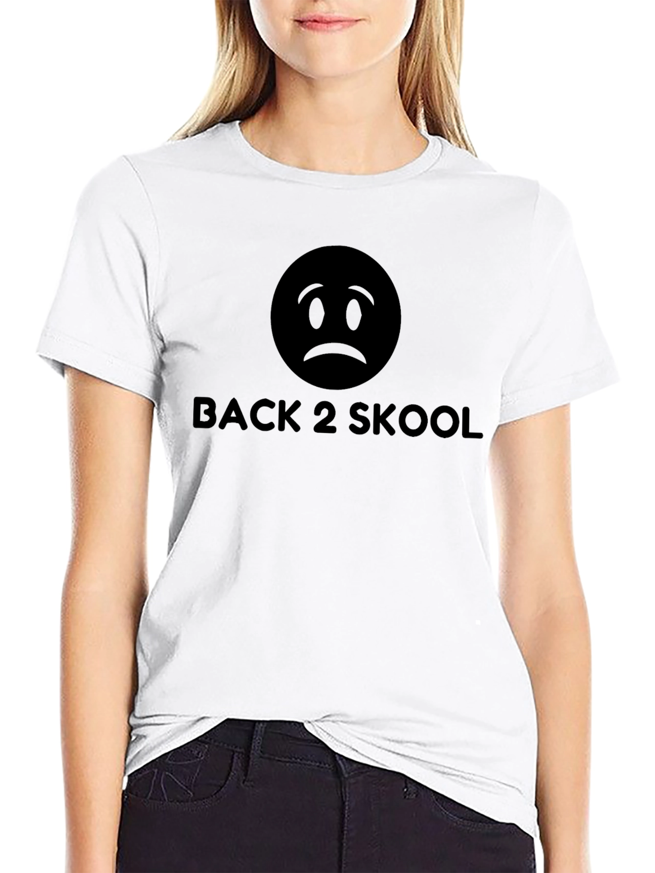 Back 2 Skool Sad Face T-Shirt