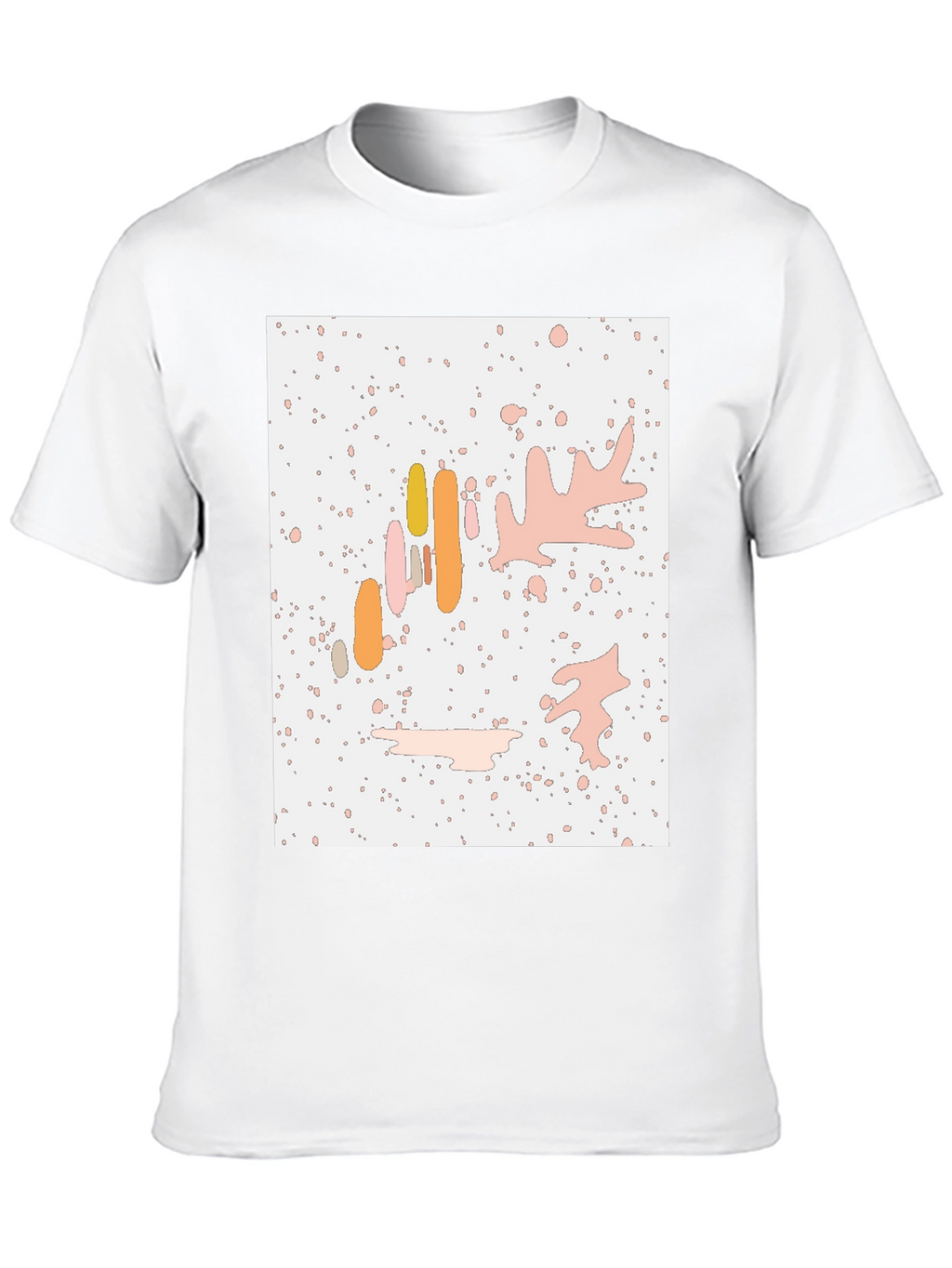 Abstract Art Print Black Crew Neck T-Shirt