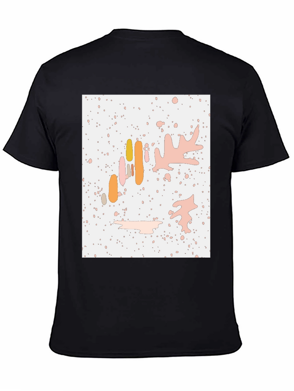 Abstract Art Print Black Crew Neck T-Shirt