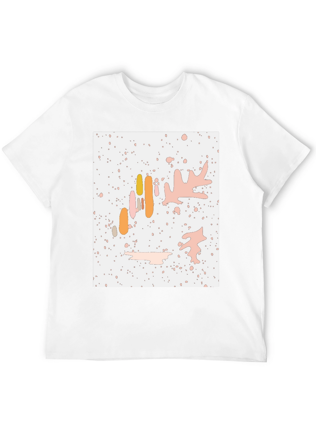 Abstract Art Print Black Crew Neck T-Shirt