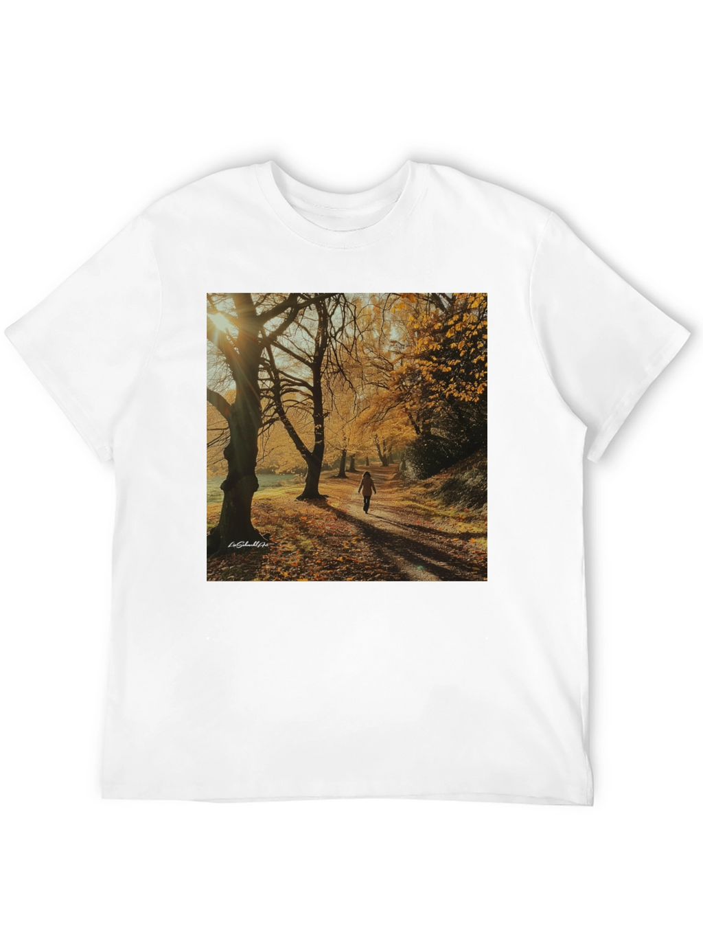 Autumn Path T-Shirt - Nature Scene Tee