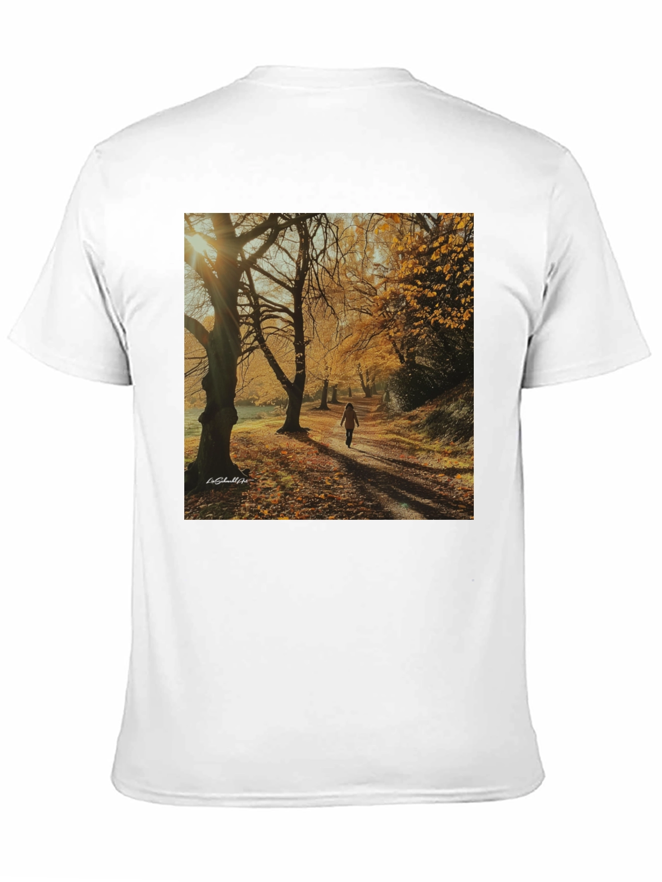 Autumn Path T-Shirt - Nature Scene Tee