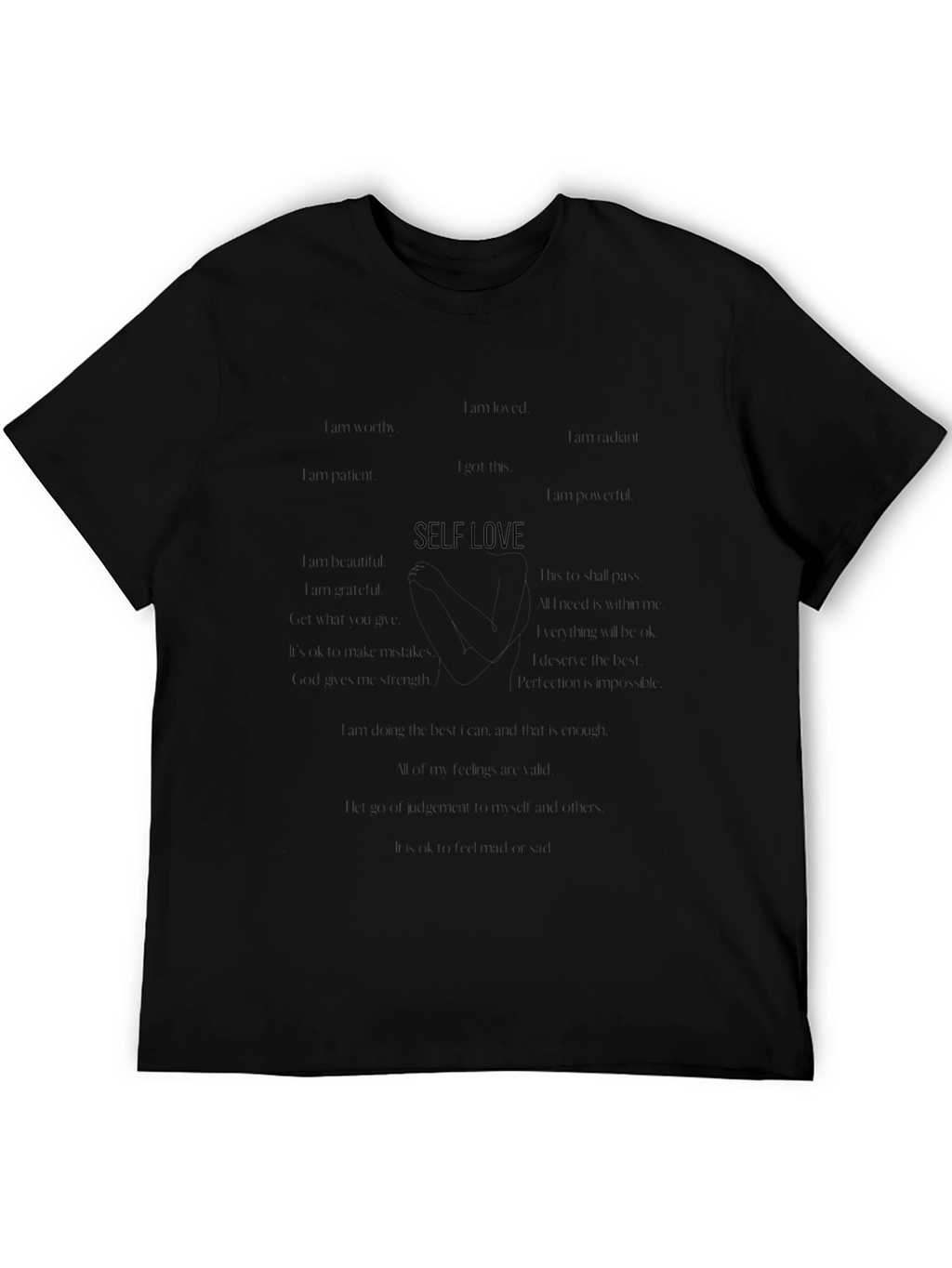 Self Love Graphic Black Tee