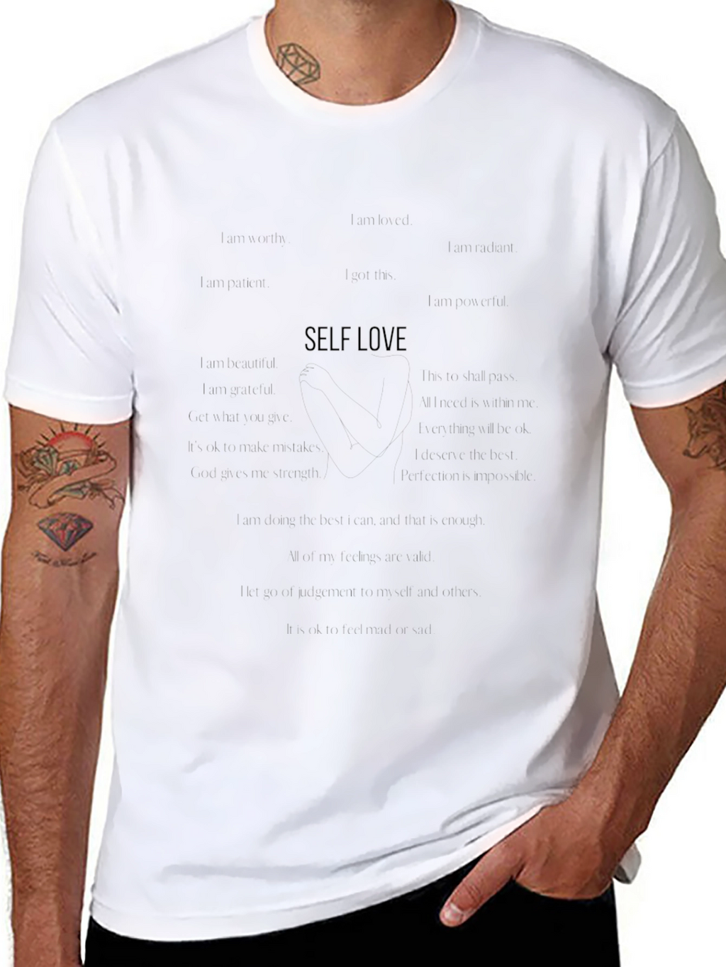 Self Love Graphic Black Tee