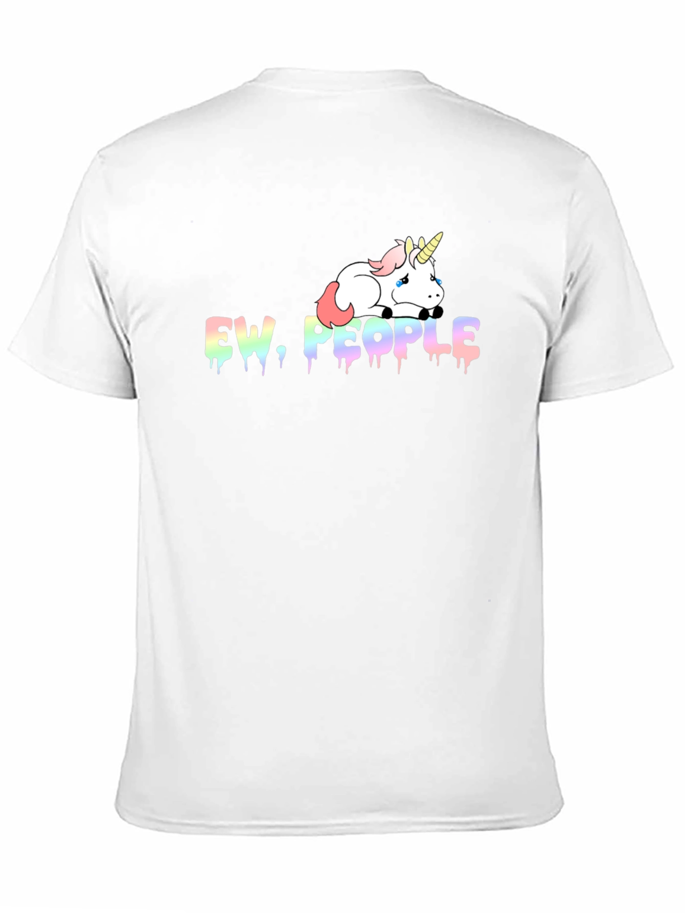 Ew People Unicorn Graphic Tee - Black Cotton Blend