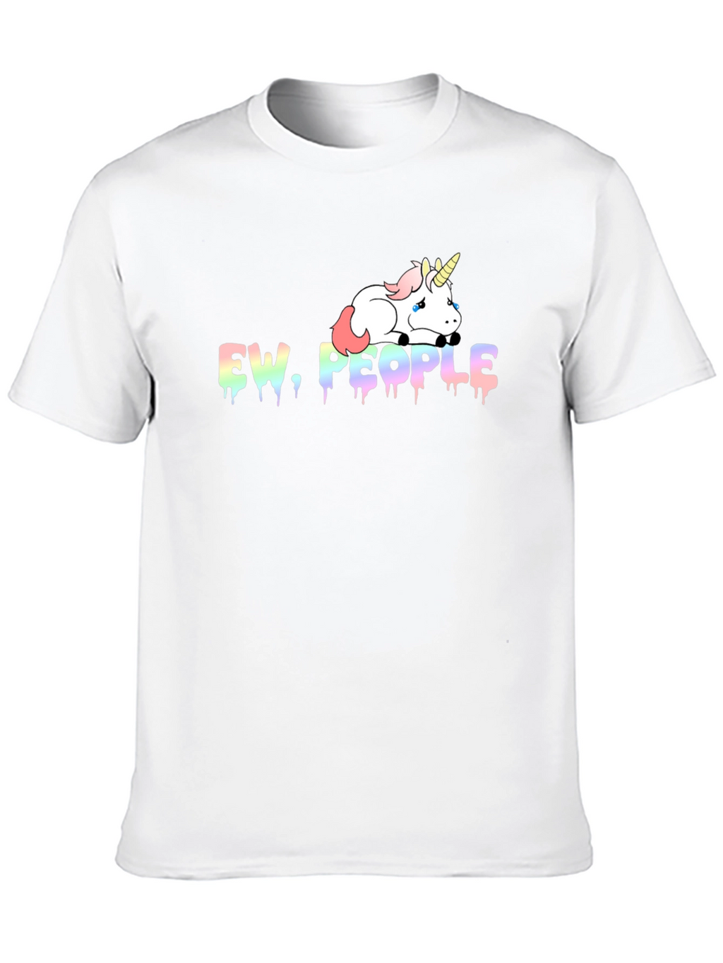 Ew People Unicorn Graphic Tee - Black Cotton Blend