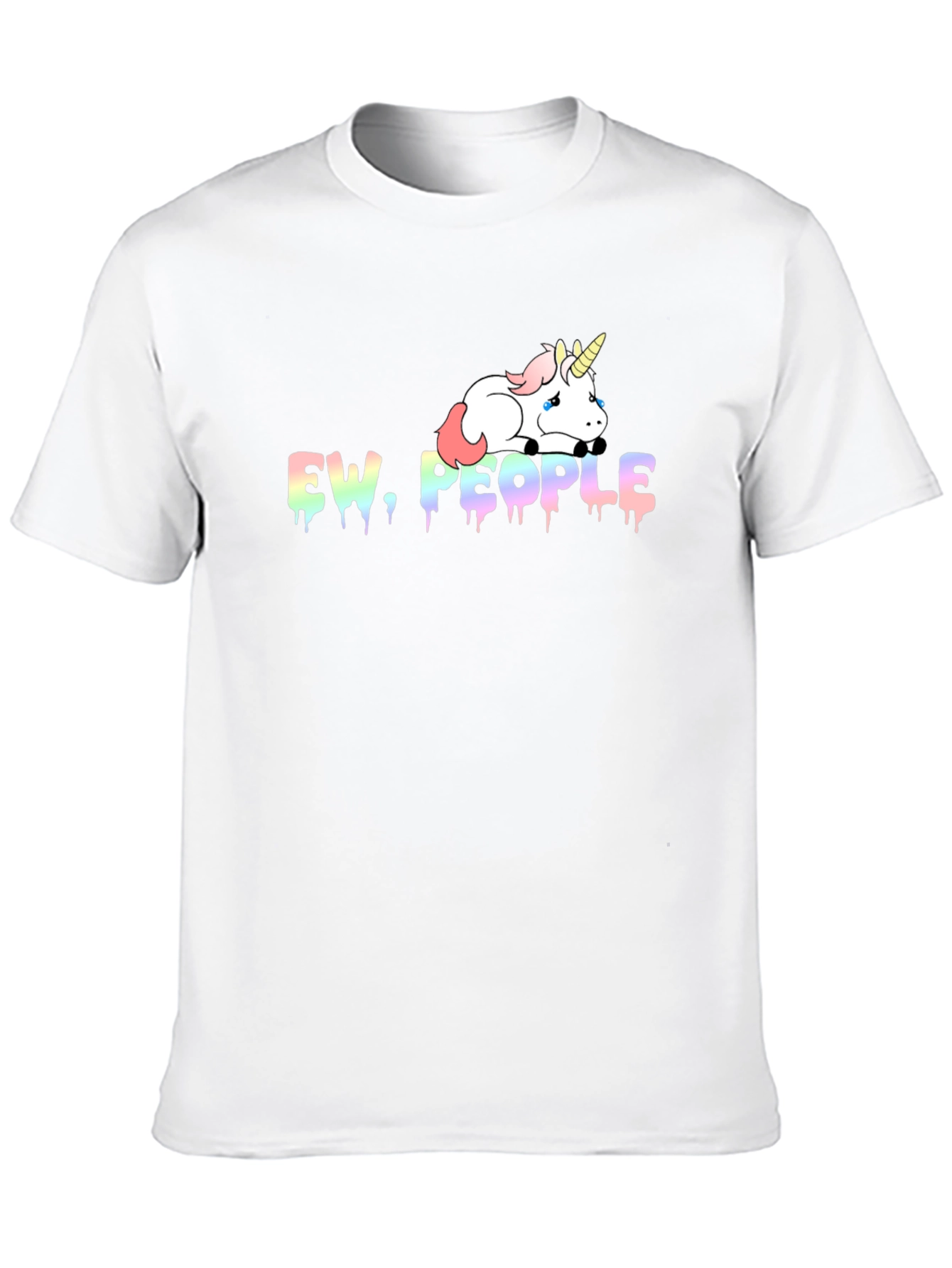 Ew People Unicorn Graphic Tee - Black Cotton Blend