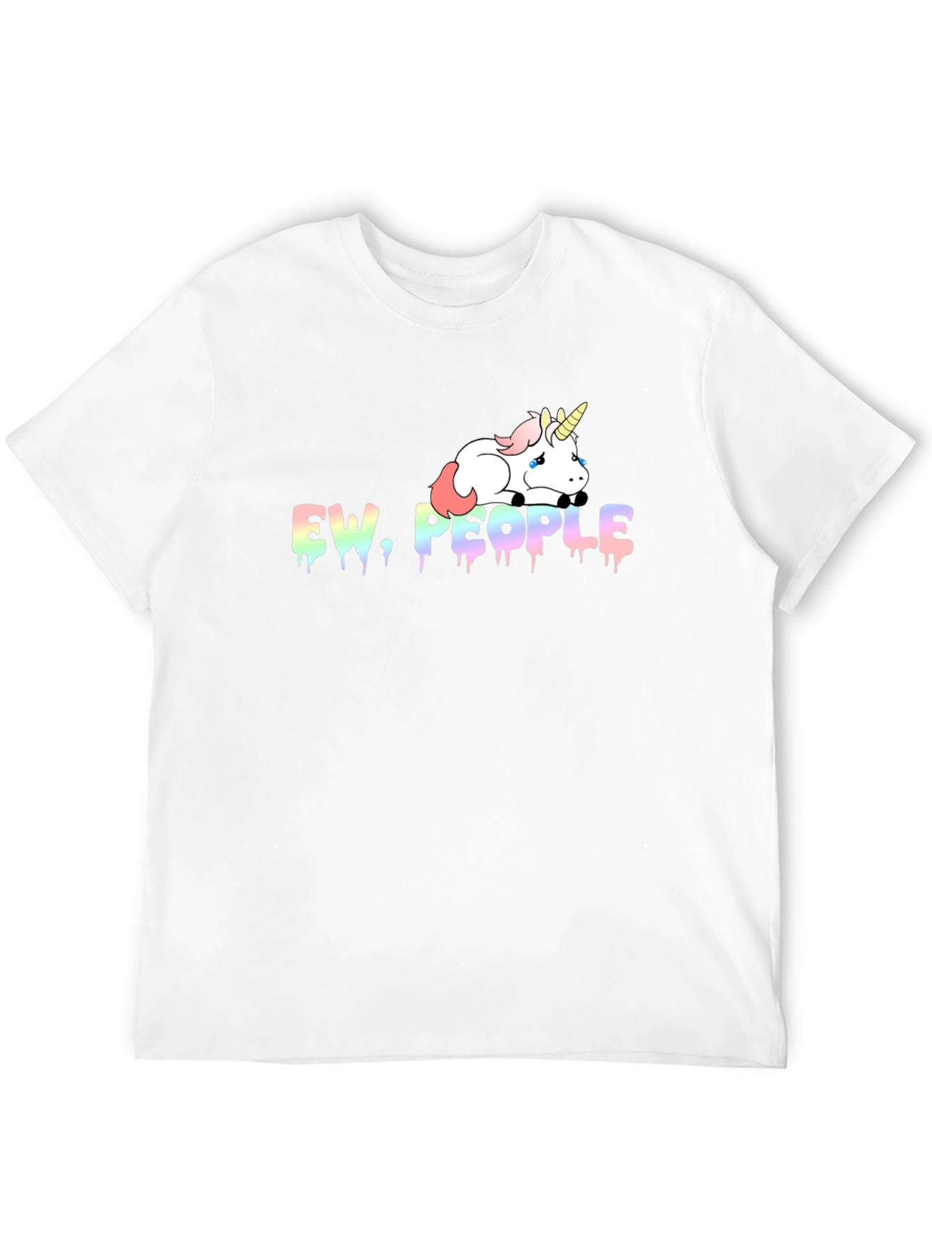 Ew People Unicorn Graphic Tee - Black Cotton Blend