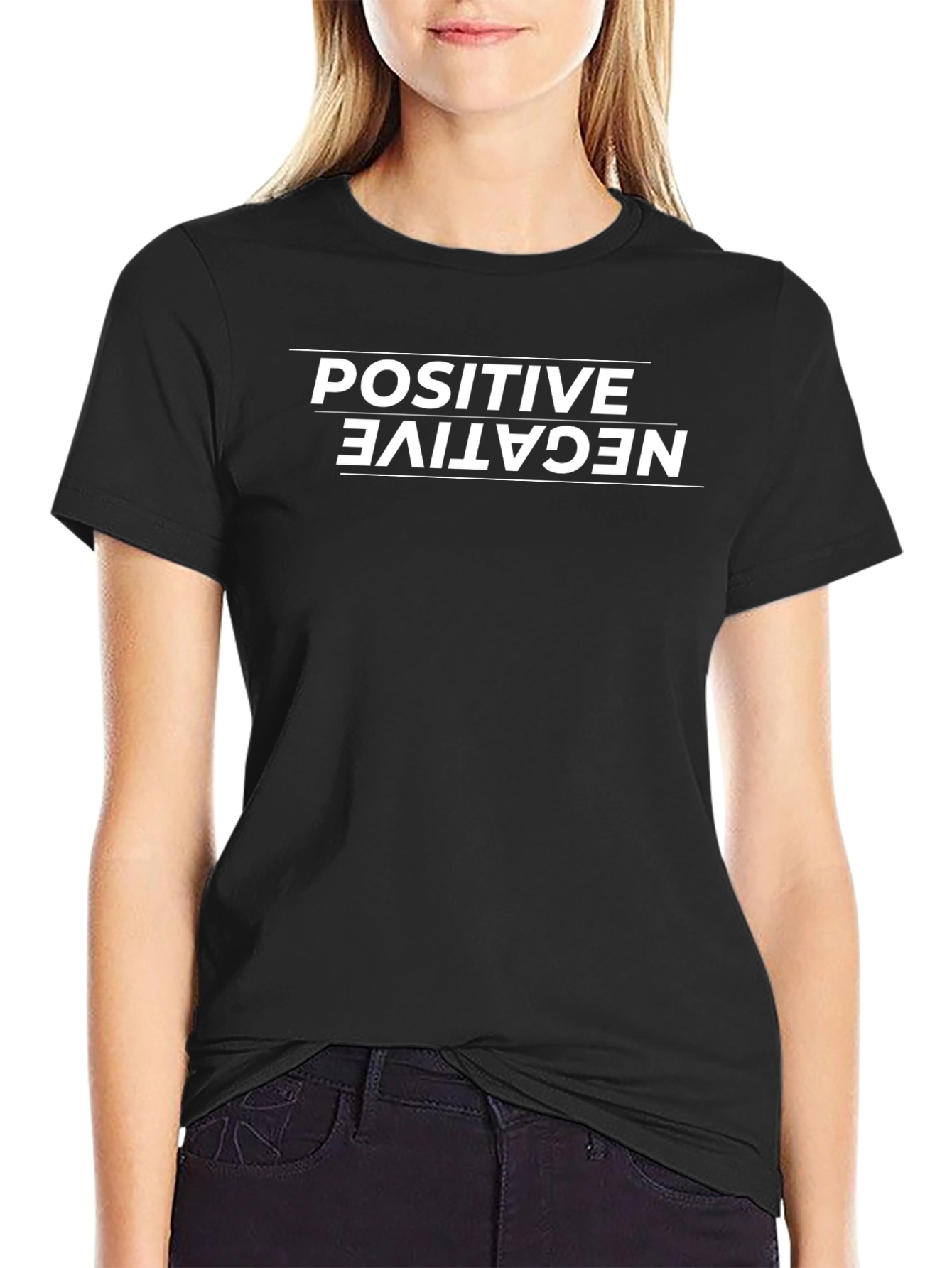 Positive Negative Graphic Tee - Unisex Casual Shirt