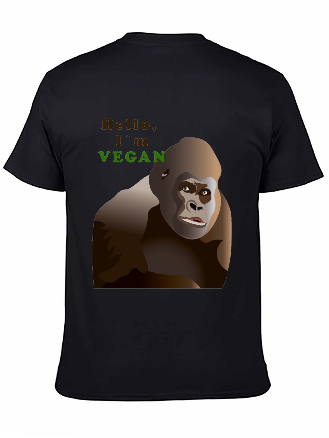 Vegan Gorilla Graphic T-Shirt