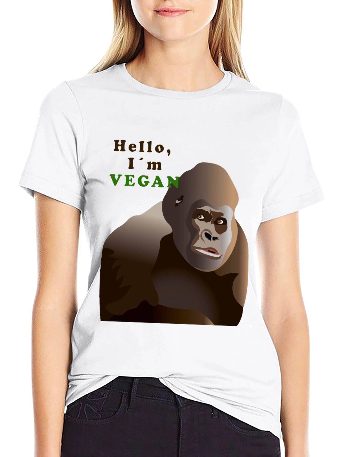 Vegan Gorilla Graphic T-Shirt
