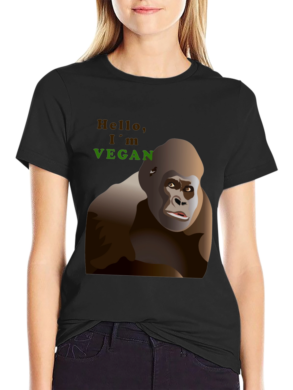 Vegan Gorilla Graphic T-Shirt