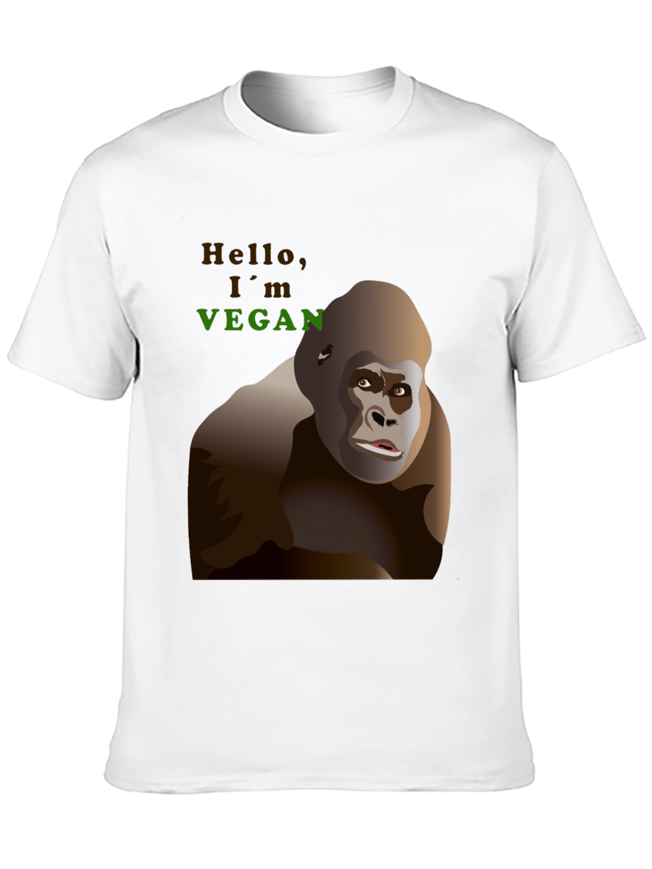 Vegan Gorilla Graphic T-Shirt