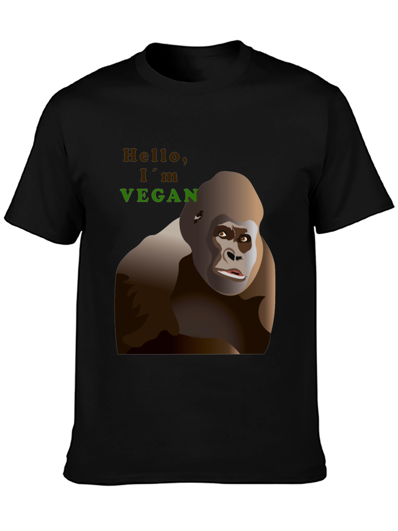 Vegan Gorilla Graphic T-Shirt