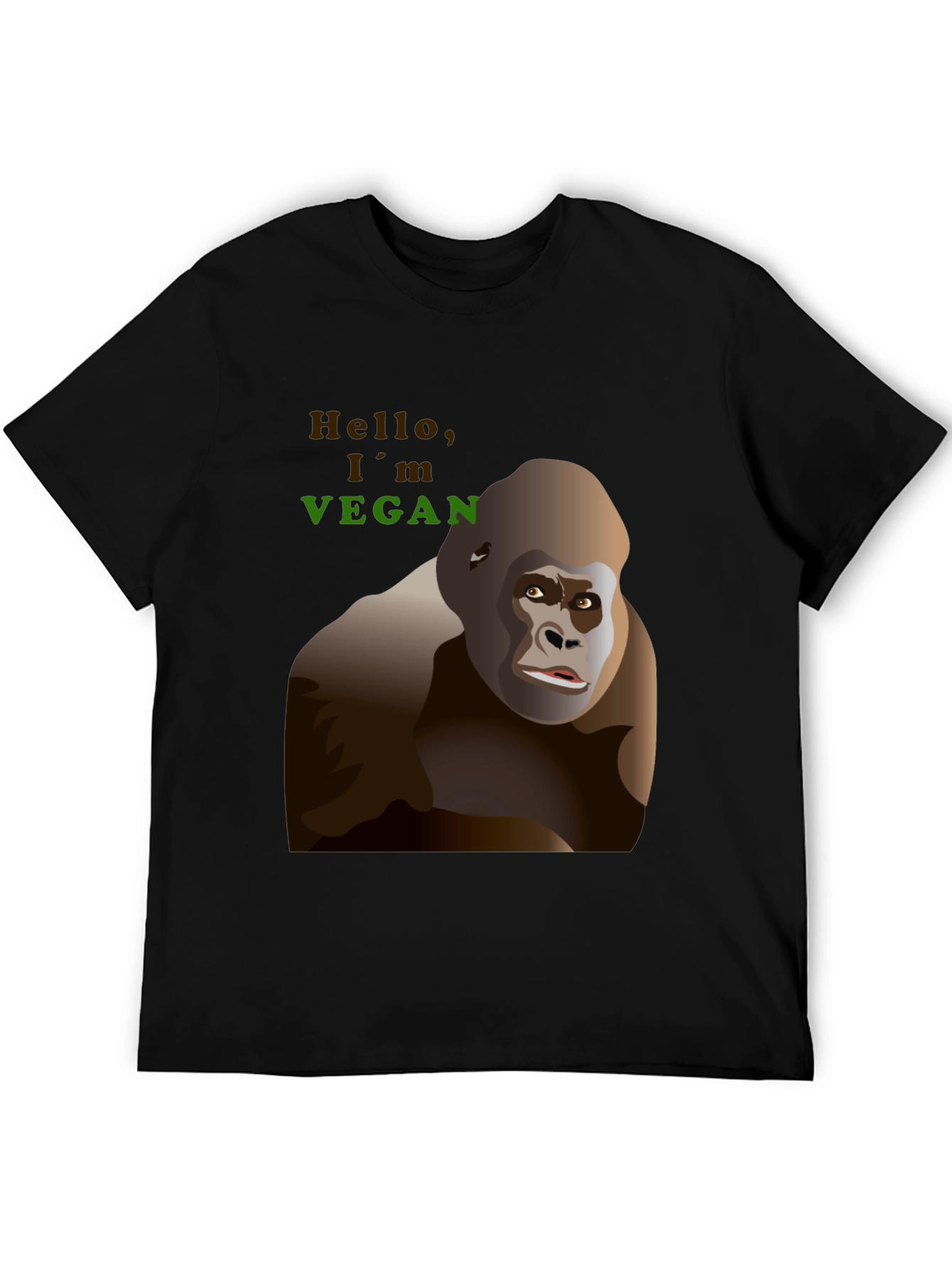 Vegan Gorilla Graphic T-Shirt