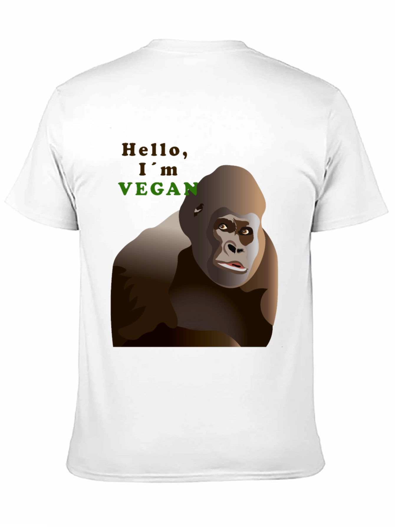 Vegan Gorilla Graphic T-Shirt