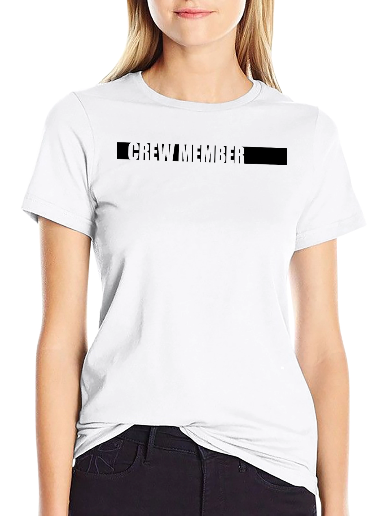 Crew Member Black Graphic Tee