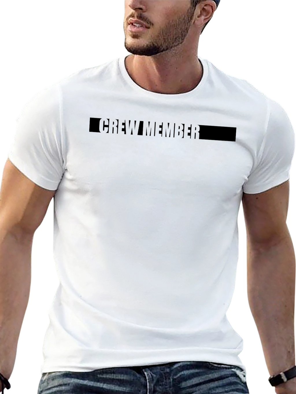Crew Member Black Graphic Tee