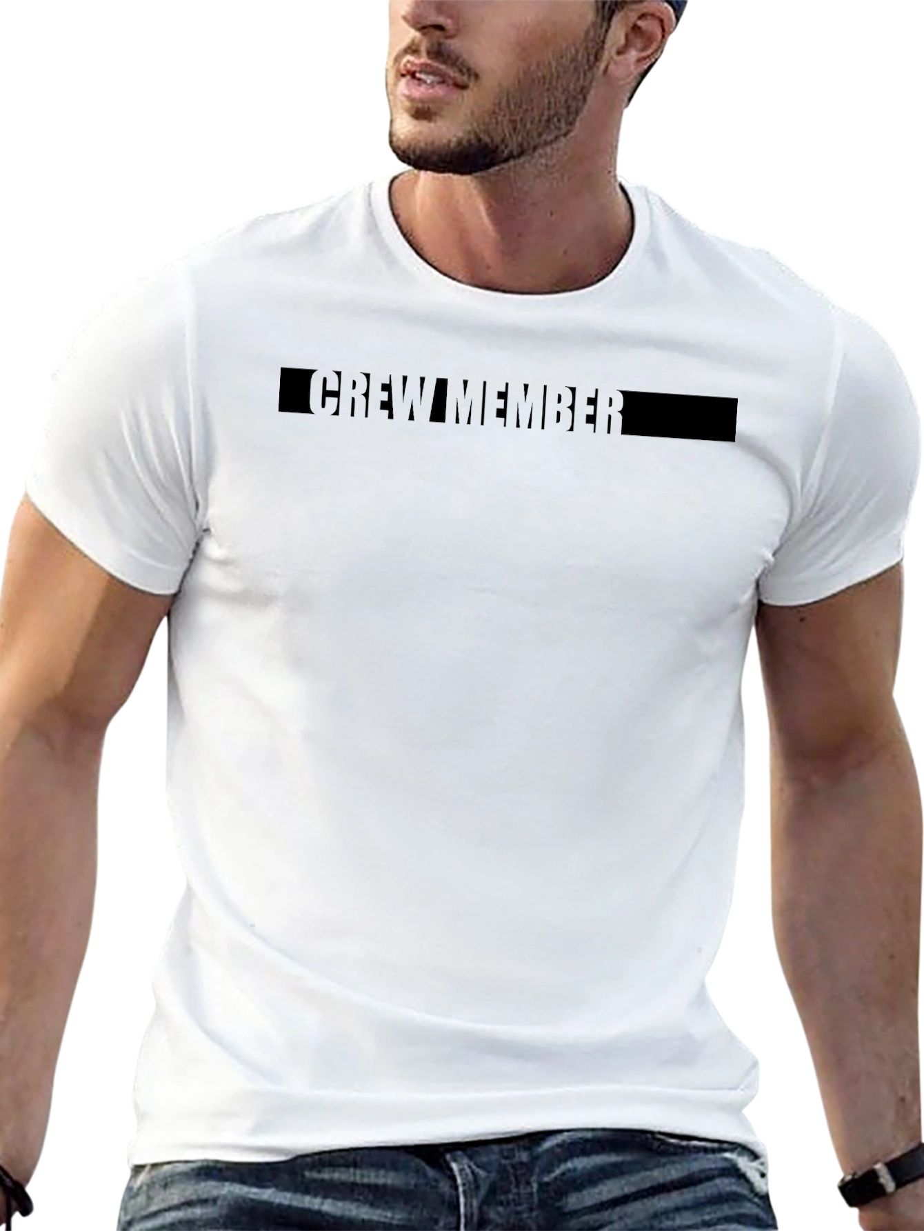 Crew Member Black Graphic Tee