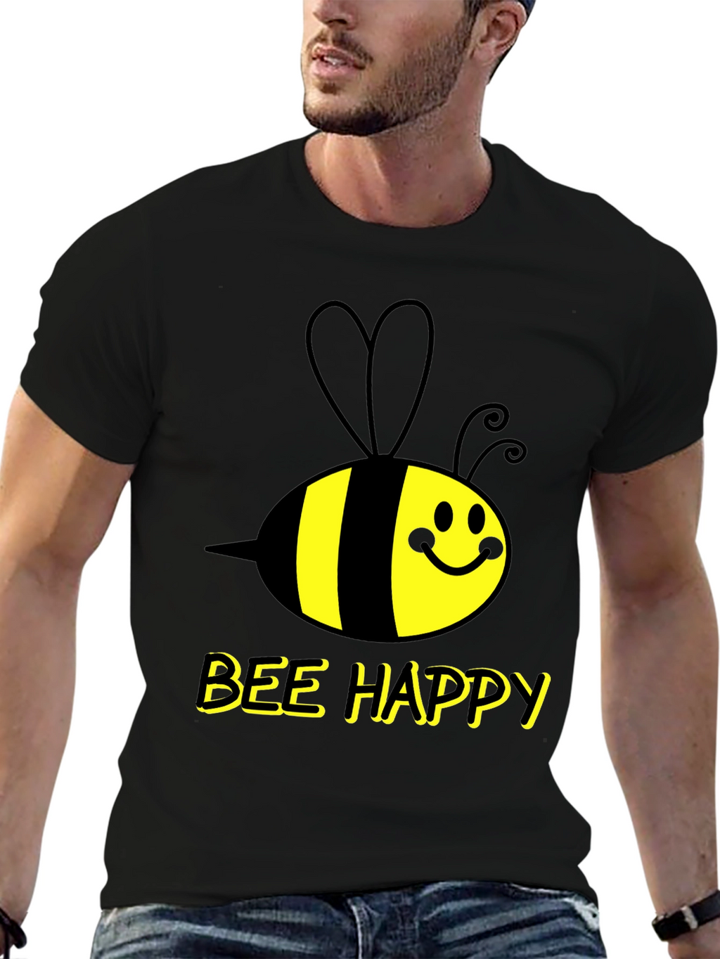 Bee Happy Graphic T-Shirt