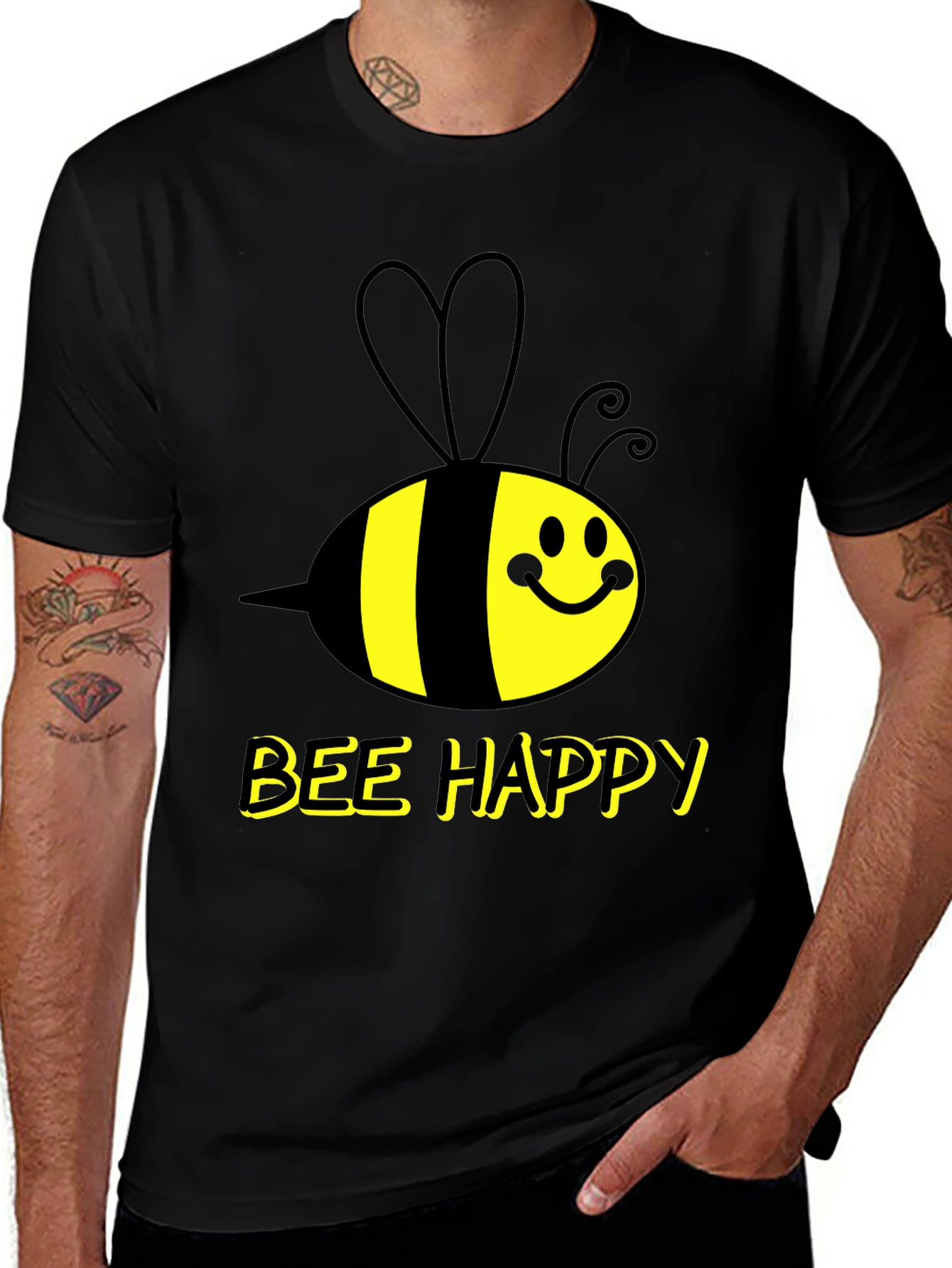 Bee Happy Graphic T-Shirt