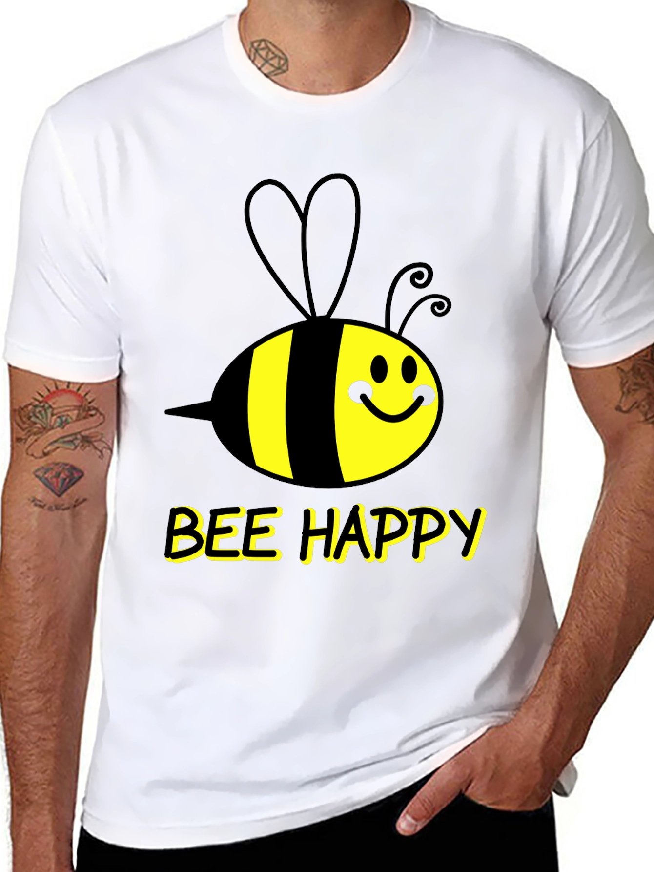 Bee Happy Graphic T-Shirt