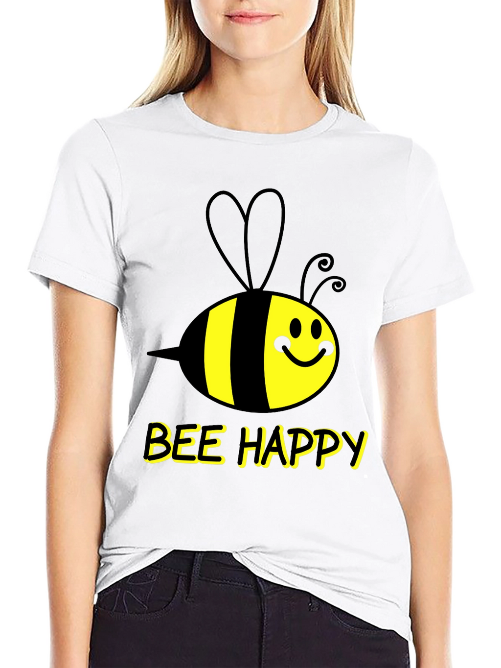 Bee Happy Graphic T-Shirt