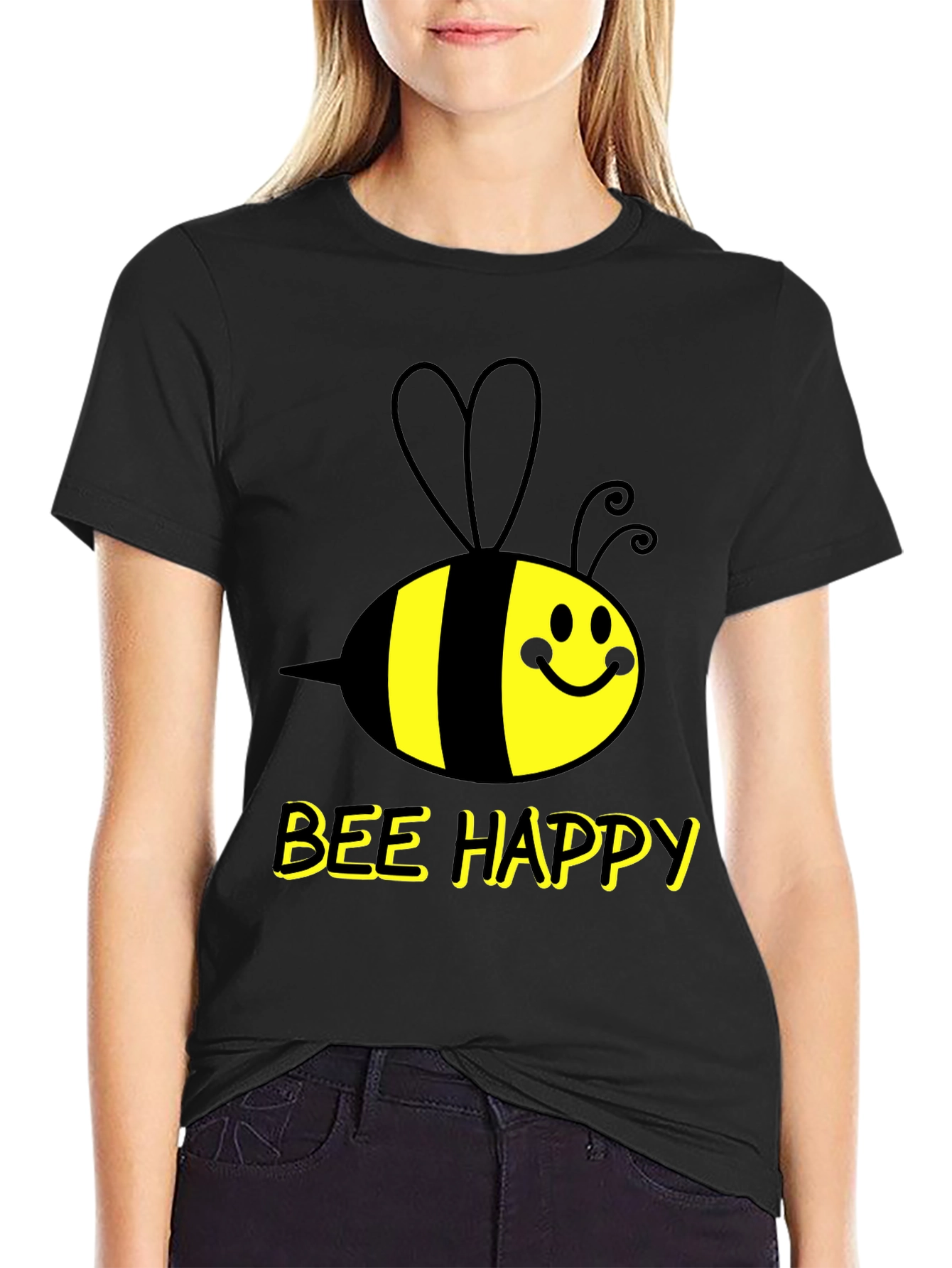 Bee Happy Graphic T-Shirt