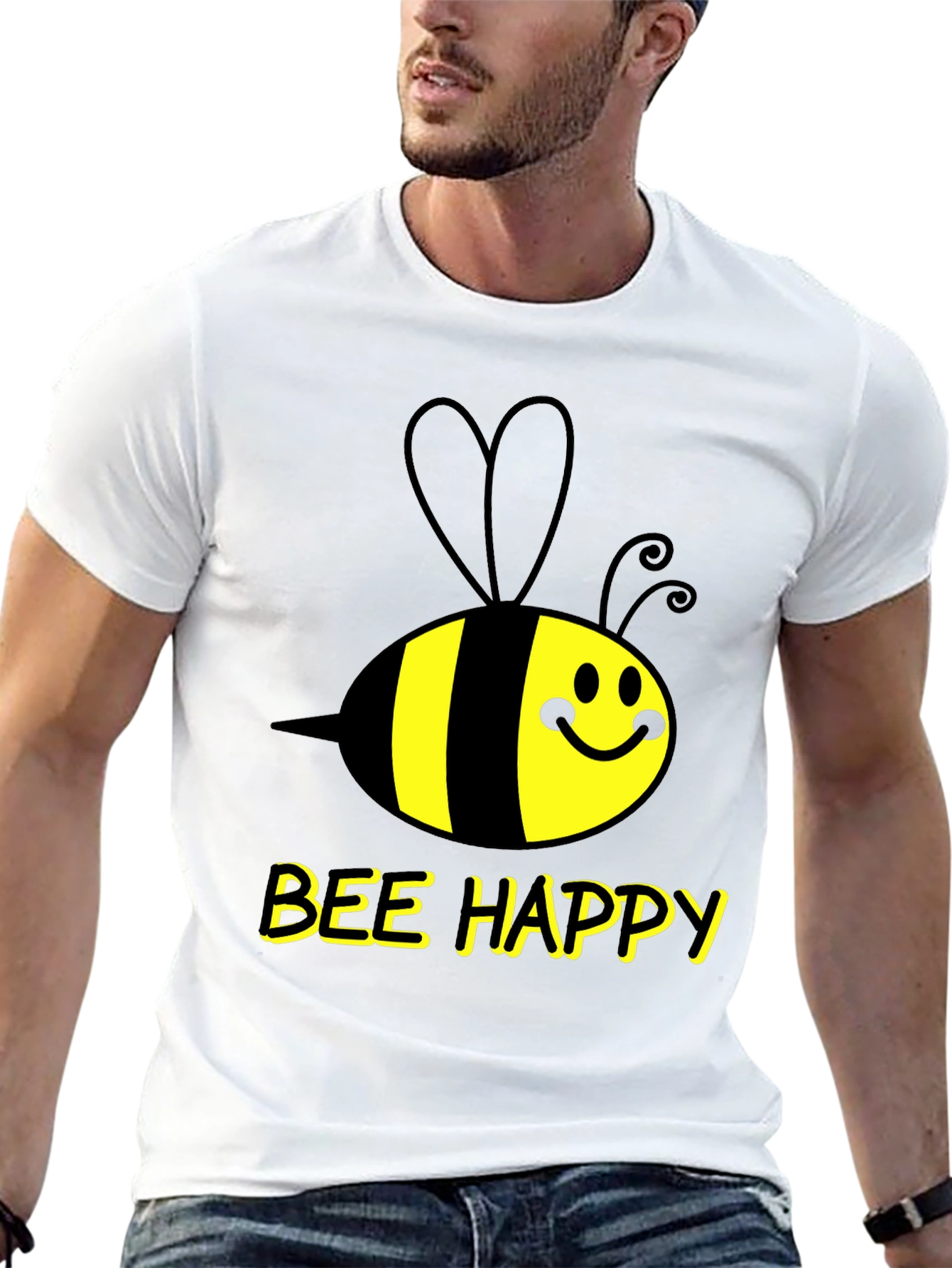 Bee Happy Graphic T-Shirt