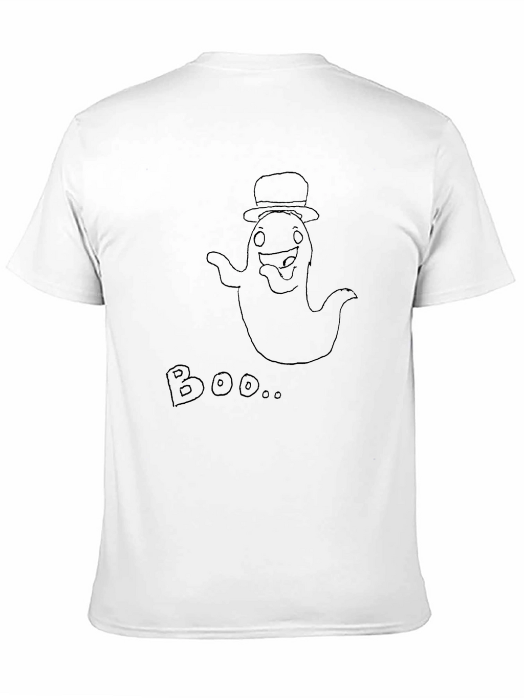 Boo Ghost Black T-Shirt - Halloween Fun!
