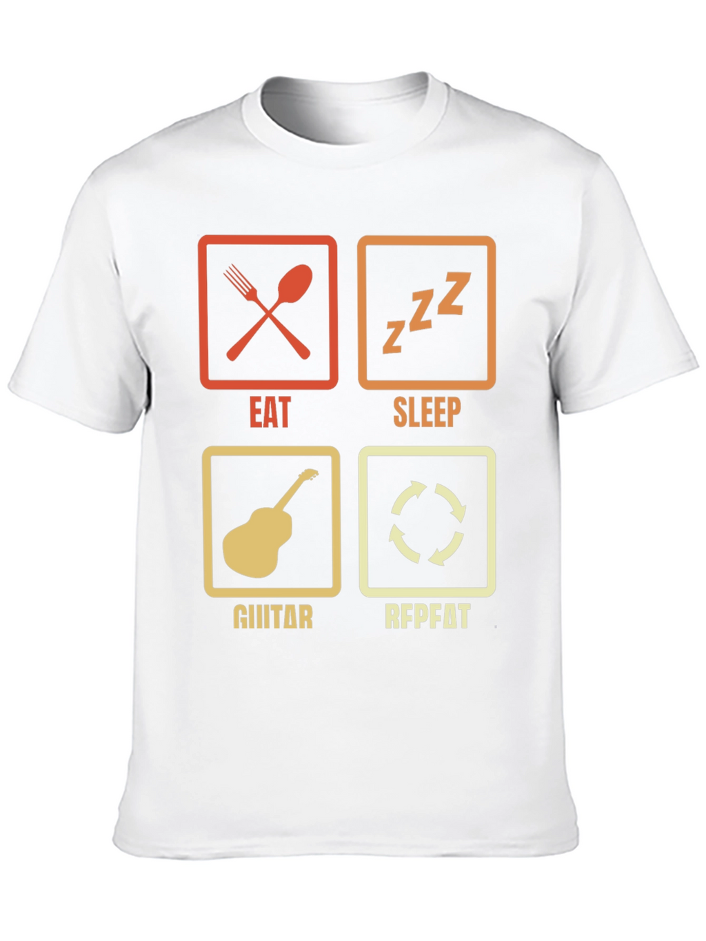 Eat Sleep Guitar Repeat Graphic Tee